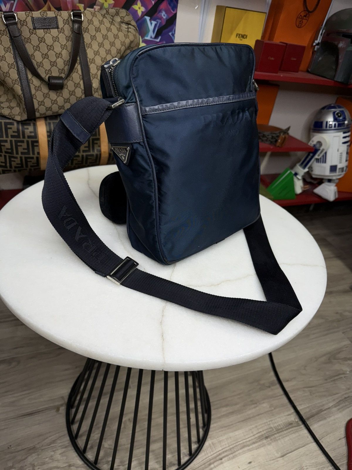 Prada Prada Messenger Nylon Bag Prada Logo Crossbody Bag Preowned Size ONE SIZE - 1 Thumbnail