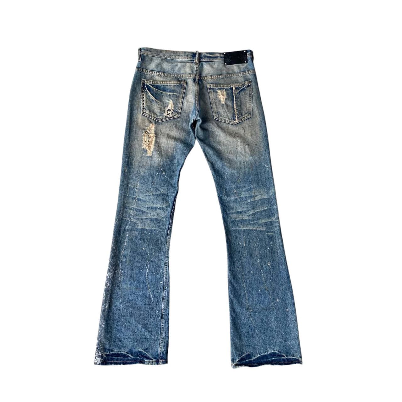 Japanese Brand FLARE Midas Japan "Gimmick" Distressed Grunge Cyber Punk Size US 29 - 9 Thumbnail