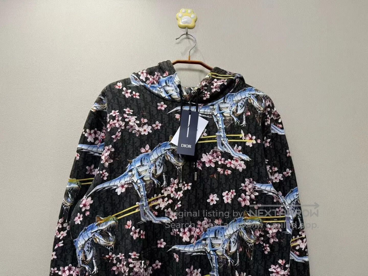 Dior dior x kongshan black floral logo hoodie. Size US XL / EU 56 / 4 - 2 Thumbnail