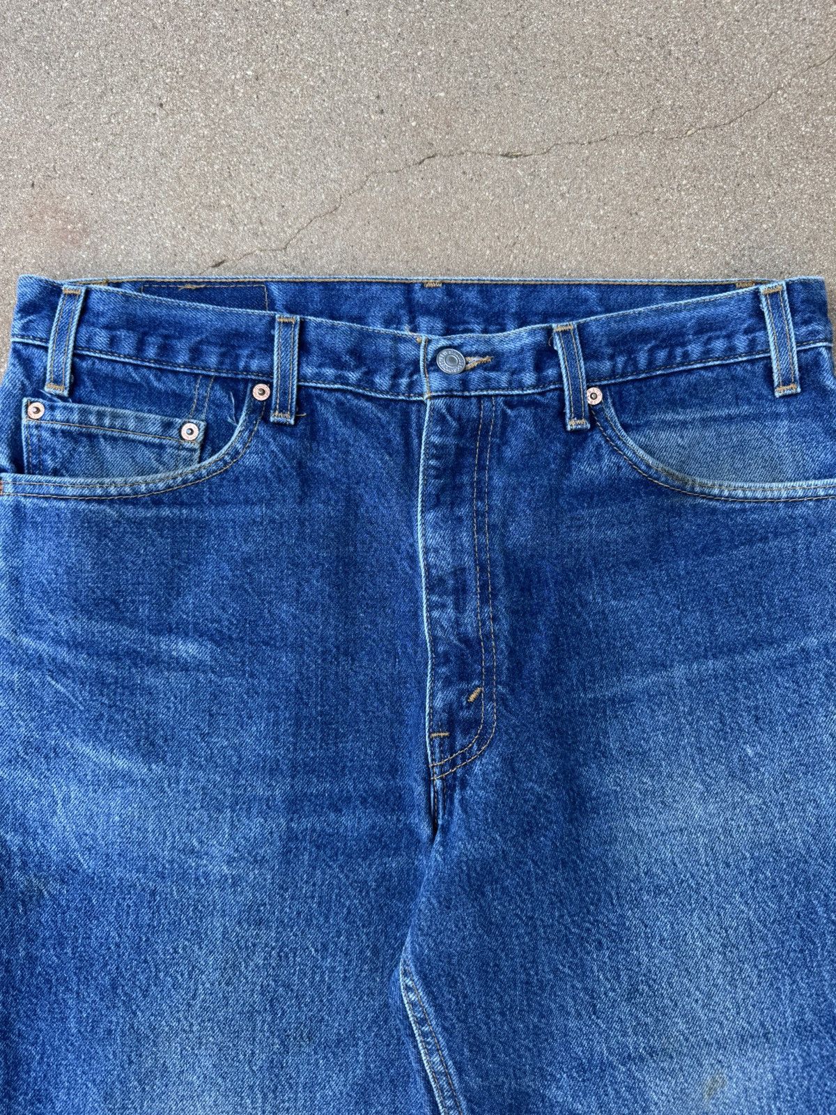 Levi's Vtg 90’s Levi’s 517 Red Tab Bootcut Flare Denim Jeans 35x28 Size US 35 - 3 Thumbnail