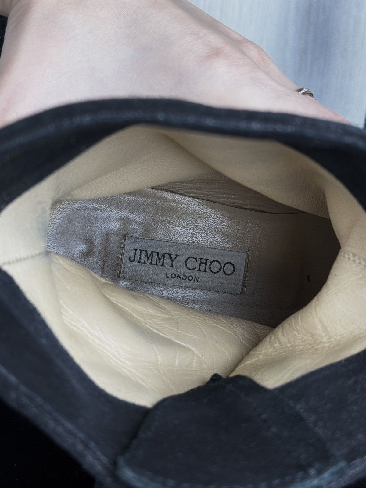 Jimmy Choo Jimmy Choo black leather shiny biker boots size 39.5 Size US 9.5 / IT 39.5 - 12 Thumbnail