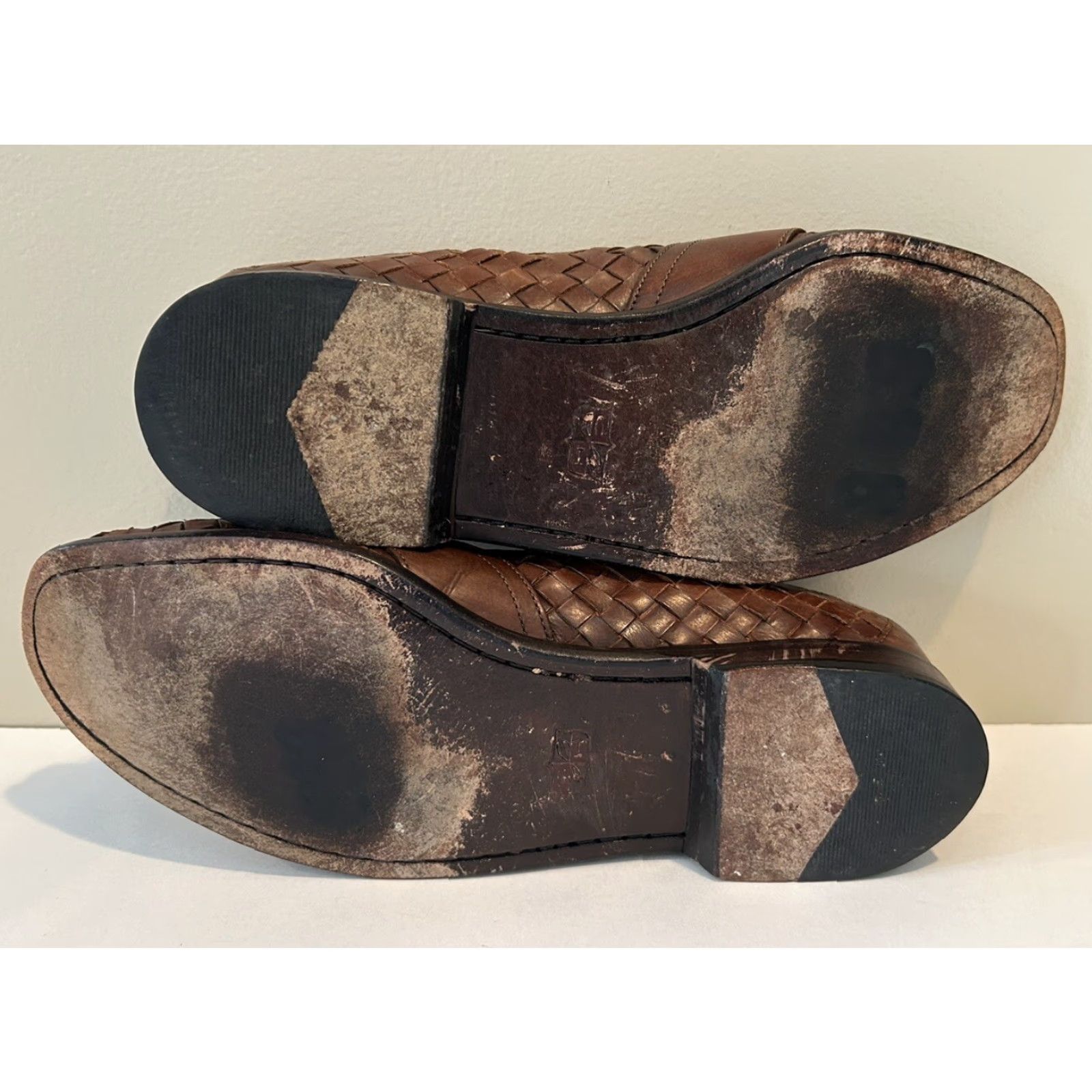 Cole Haan VINTAGE Cole Haan Brown Leather Woven Loafers Dress Shoes Men 10.5 M Oxford Comfort Brown Men Size US 11 / EU 44 - 7 Thumbnail