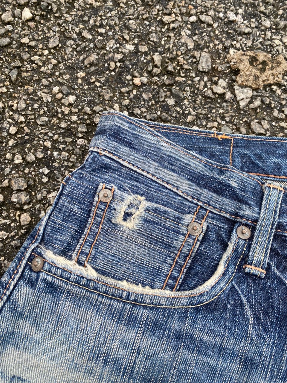 If Six Was Nine VINTAGE EDWIN 503 PACTHWORK DISTRESSED DENIM Size US 30 / EU 46 - 7 Thumbnail