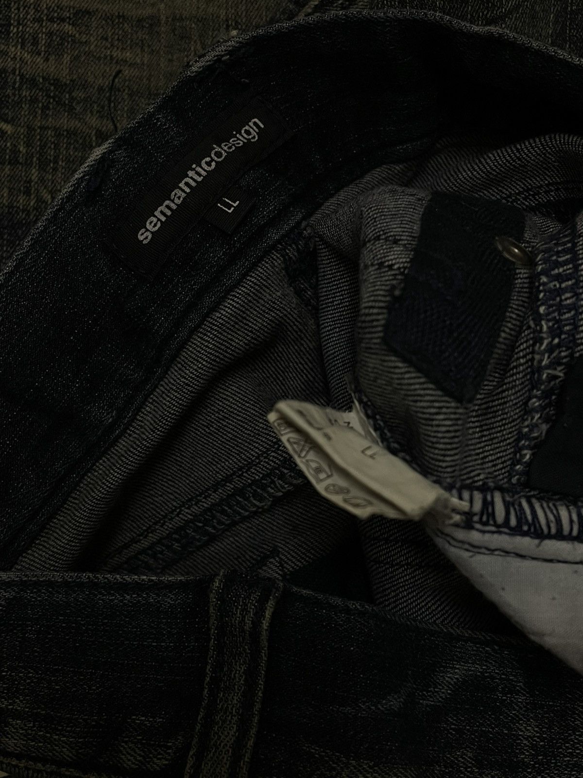semanticdesign VINTAG SEMANTIC DESIGN OG JAPAN DESIGNER MUDWASH PUNK DENIM Size US 34 / EU 50 - 16 Thumbnail
