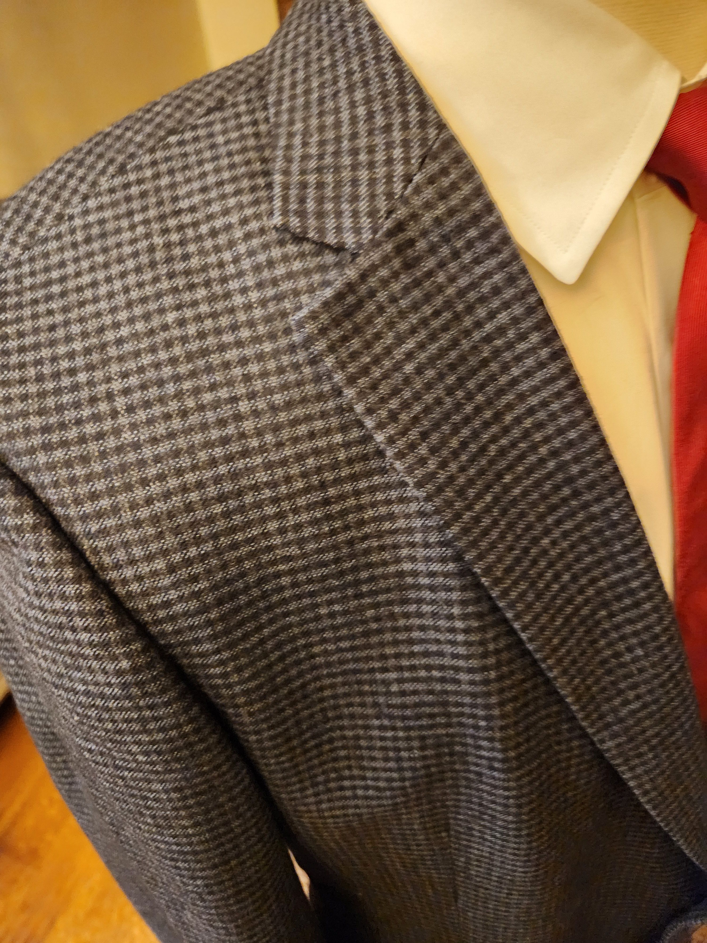 Hugo Boss Pasini Men's 100% Wool Black & Blue Check 2 Button Blazer Size 44L - 3 Thumbnail