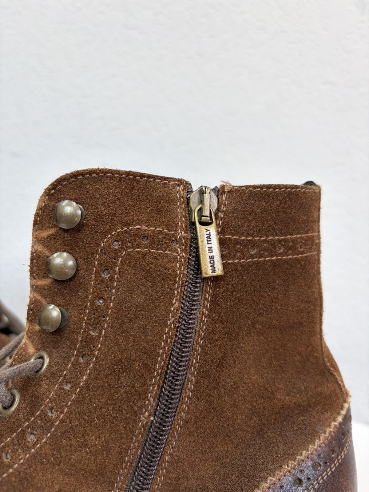 If Six Was Nine Vintage Y2K Guidi CCP Style Distressed Leather Biker Boots Size US 10 / EU 43 - 11 Thumbnail
