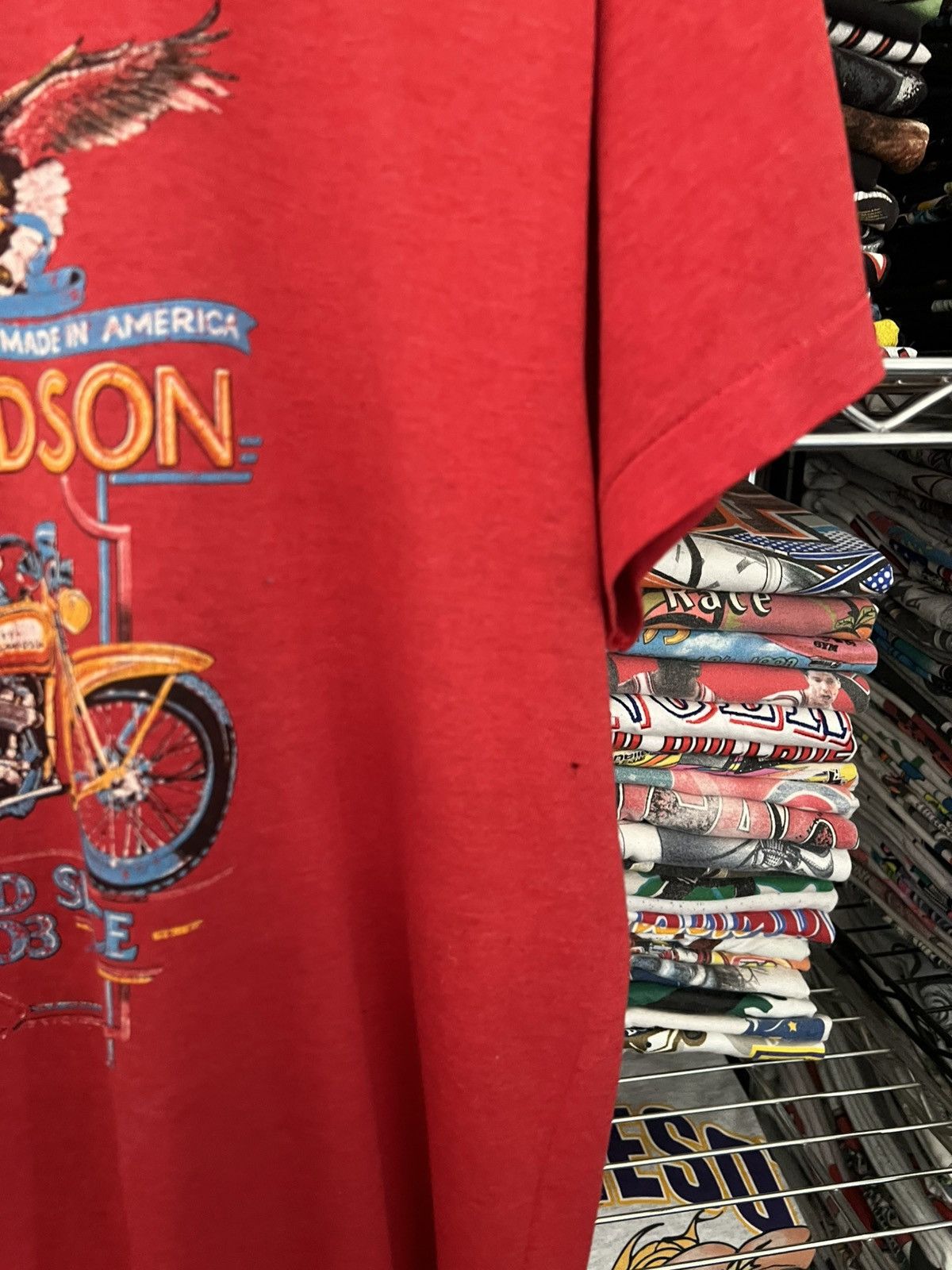 Harley Davidson 1984 H-D Motorcycles 1930 Model “74” Single Stitch 80s Tee Size US L / EU 52-54 / 3 - 4 Thumbnail