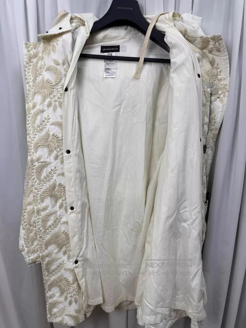 Ann Demeulemeester Ann Demeulemeester Silver thread embroidered parka| Size XXS / US 00 / IT 34 - 7 Thumbnail