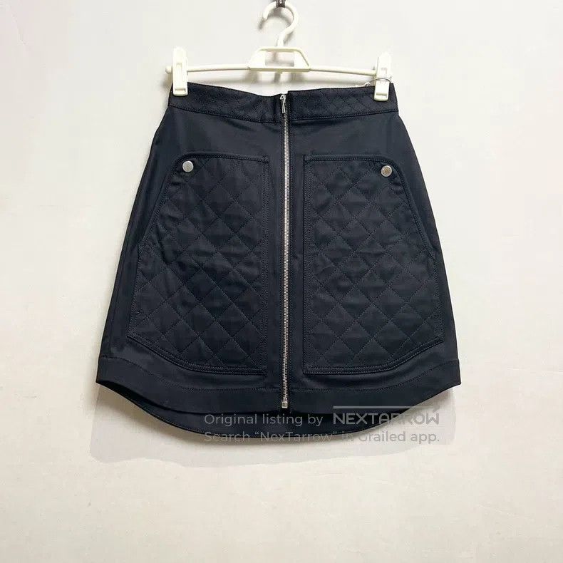 Hermes Hermes Gingham Check Solid Color Casual Short Skirt - Blac Size 24" / US 00 / IT 34 - 1 Thumbnail