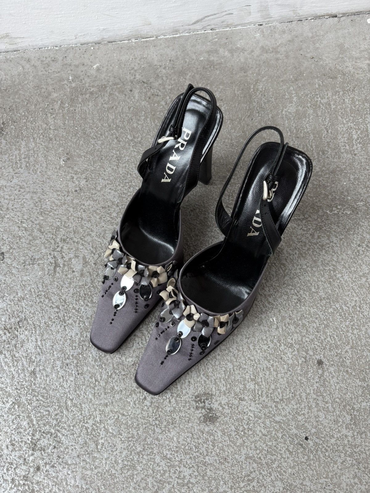 Prada Prada FW99 satin floral heels Size US 8.5 / IT 38.5 - 4 Thumbnail