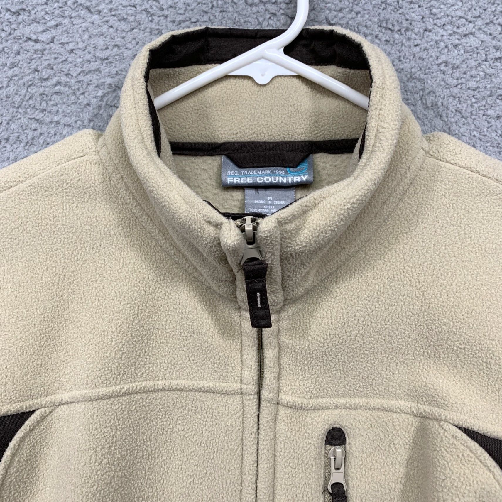 Free Country Free Country Fleece Jacket Women Brown Tan 5 Pockets Full Zip Size M Size M / US 6-8 / IT 42-44 - 2 Thumbnail