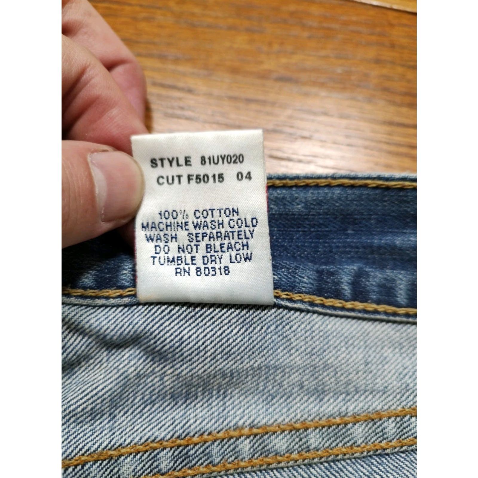 Lucky Brand VTG Lucky Brand Denim Shorts Cut Off 14/32 Womens 5-Pocket Button USA Blue 100% Cotton 90s Cowgirl Style Womens) Size 36" / US 14 / IT 50 - 5 Thumbnail
