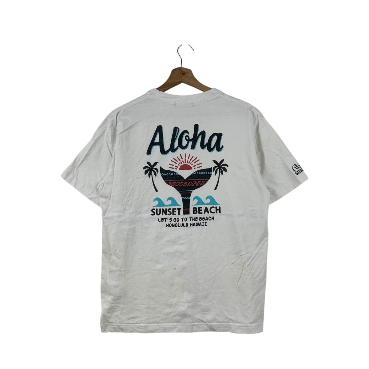Vintage ALOHA SUNSET BEACH Honolulu Hawaii Tee Shirt Top Surf Beach Size L / US 10 / IT 46 - 6 Thumbnail