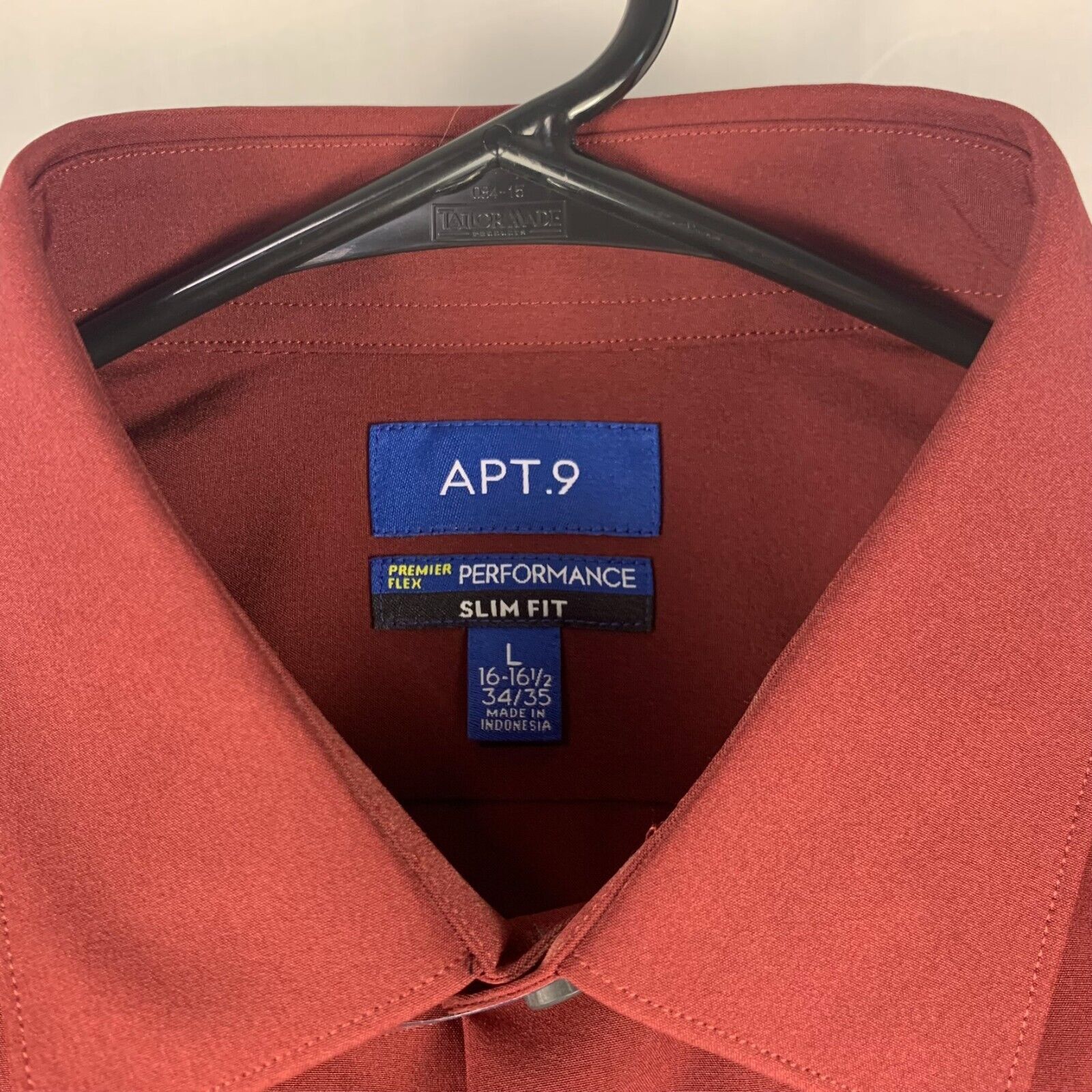 Apt. 9 Apt 9 Button Up Shirt Mens Large Premier Flex Perf Slim Red Size US L / EU 52-54 / 3 - 2 Thumbnail