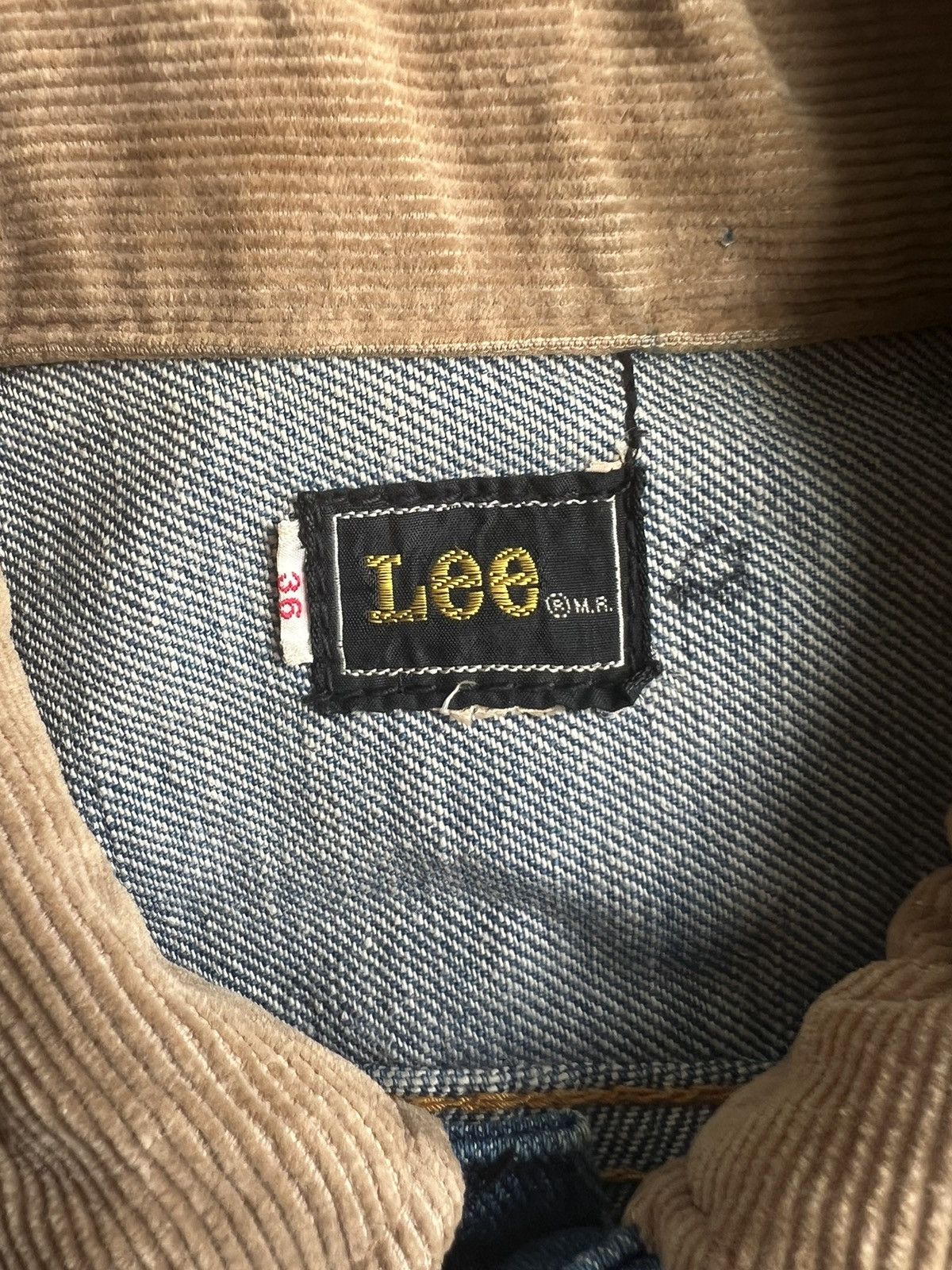 Lee VINTAGE 60s LEE Corduroy Neck Sanforize Trucker Denim Jacket Size US S / EU 44-46 / 1 - 11 Thumbnail