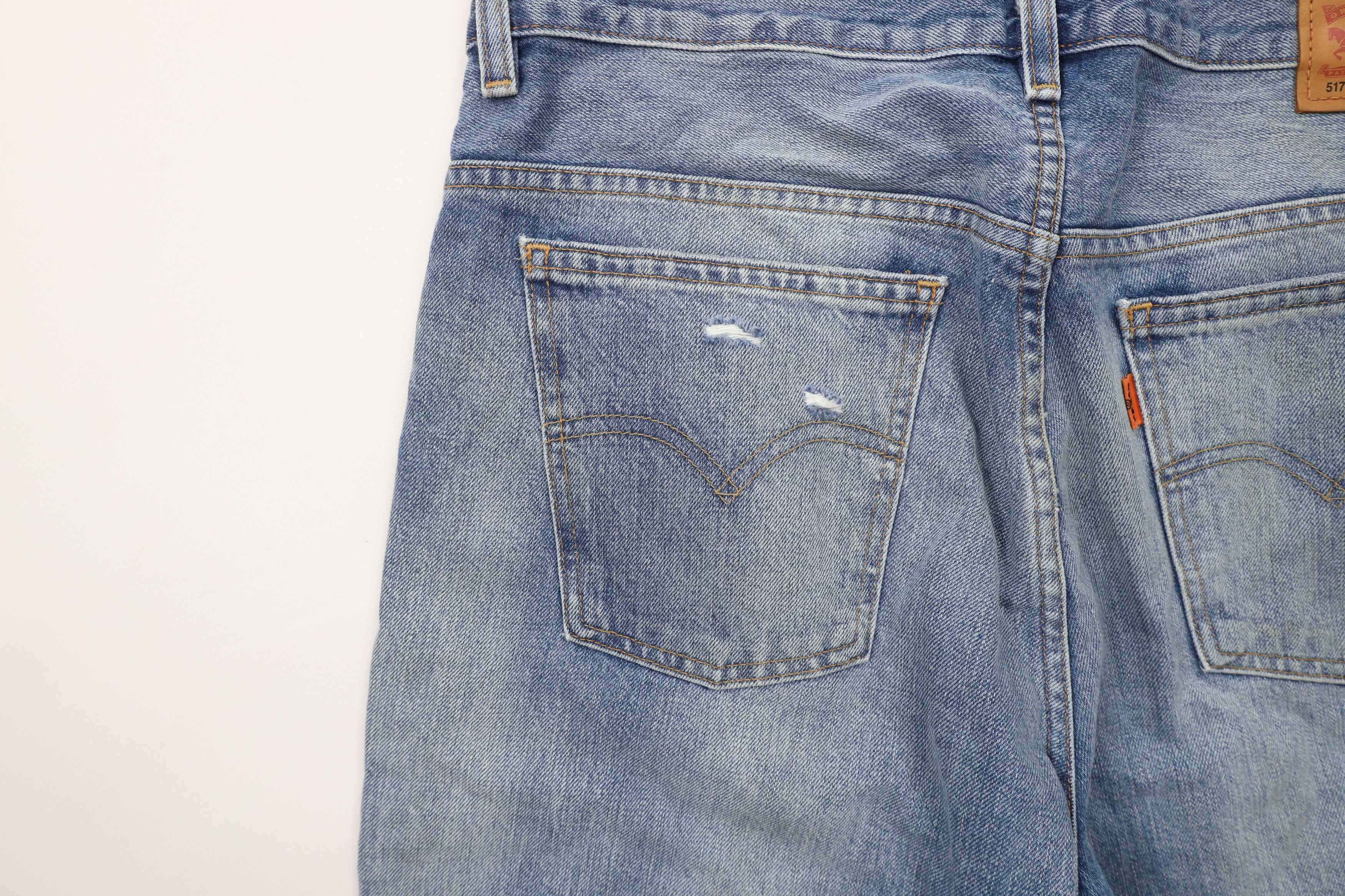 Levi's × Vintage Vintage Y2K Levis 517 Orange Tab Flared Bootcut Denim Jeans Size 31" - 15 Thumbnail