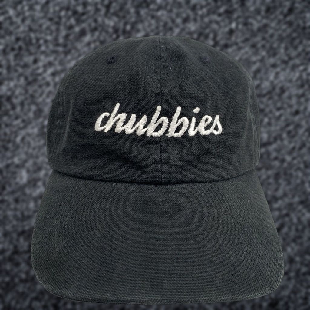 Vintage Chubbies Hat Cap Strap Back Mens Black Baseball Logo One Size Big Accessories Size ONE SIZE - 1 Thumbnail