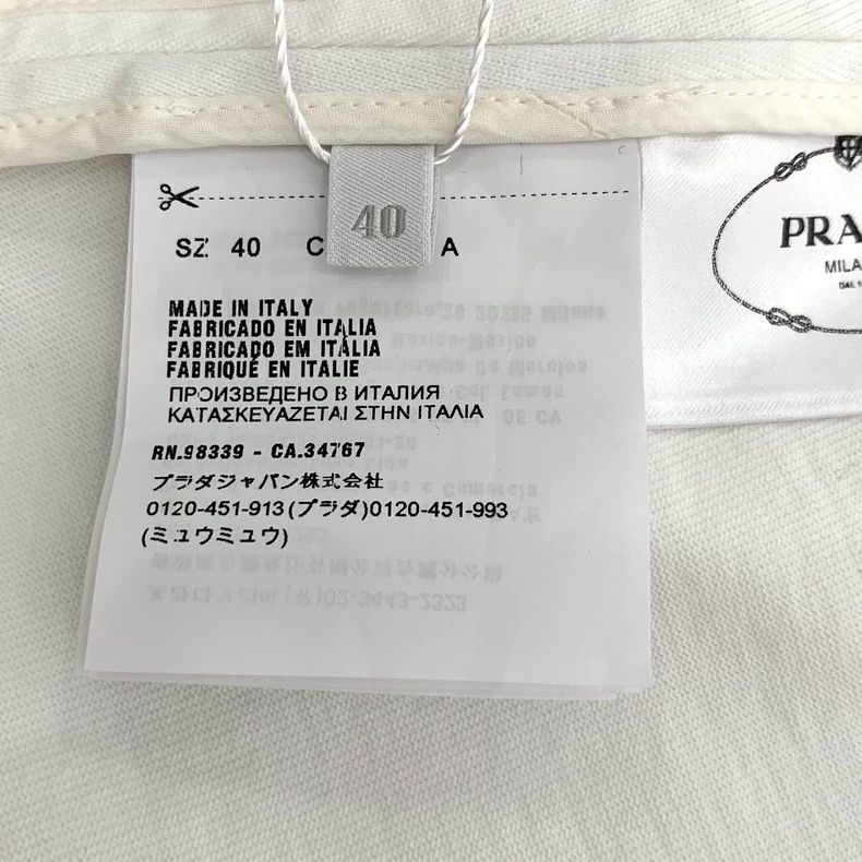 Prada PradaWhite bow cotton round-neck vest Size XS / US 0-2 / IT 36-38 - 7 Thumbnail