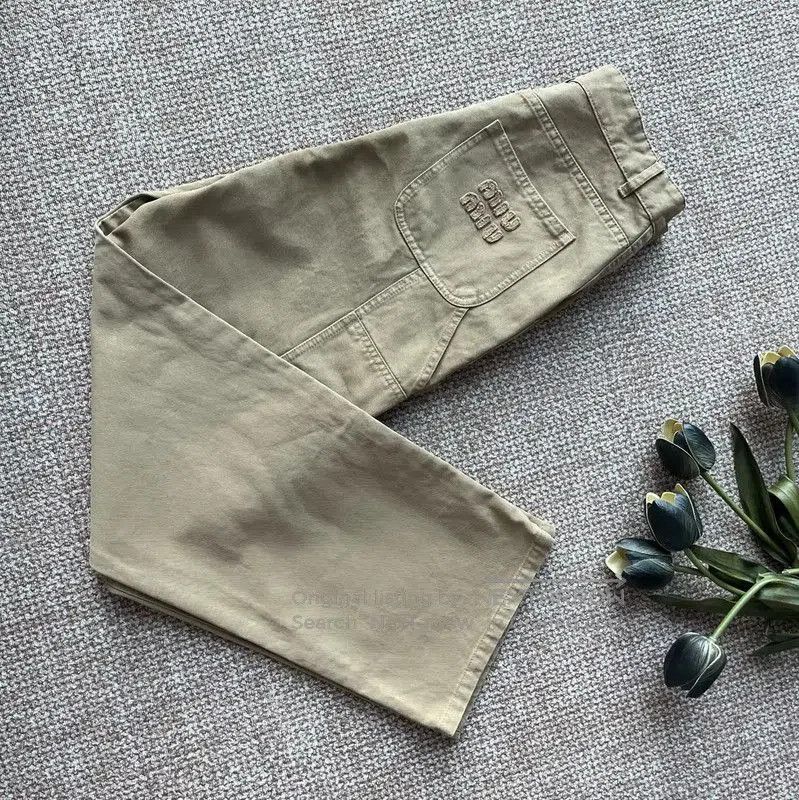 Miu Miu Miu Miu Khaki Cotton Women's Jeans . Size 23" - 1 Thumbnail
