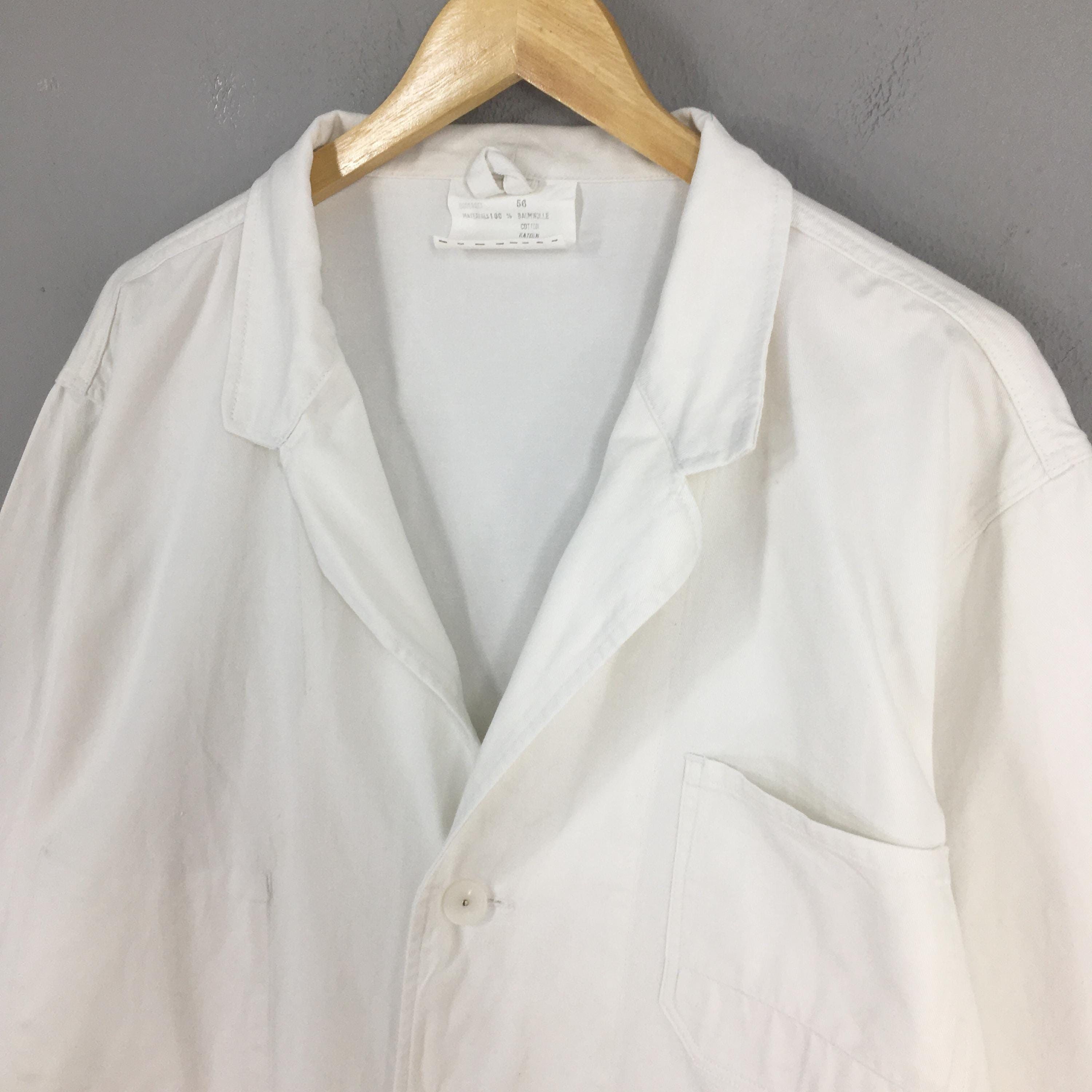 Vetra Vintage 1980s Frenchwork Cotton Sanforized Jacket XLarge Size US XL / EU 56 / 4 - 4 Thumbnail