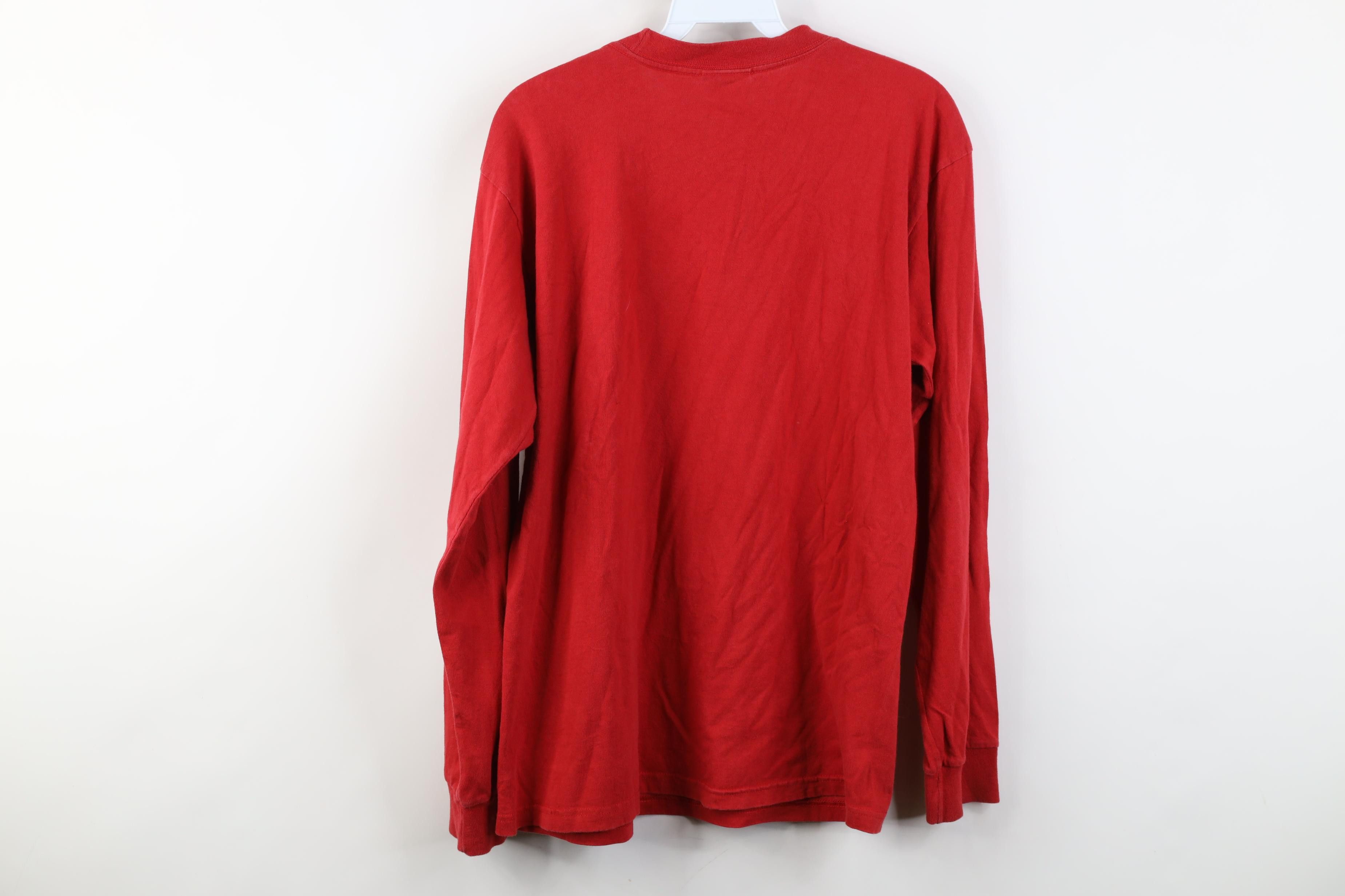 Nike Vintage Y2K Nike Scott Center Swoosh Long Sleeve T-Shirt Red Size US S / EU 44-46 / 1 - 11 Thumbnail