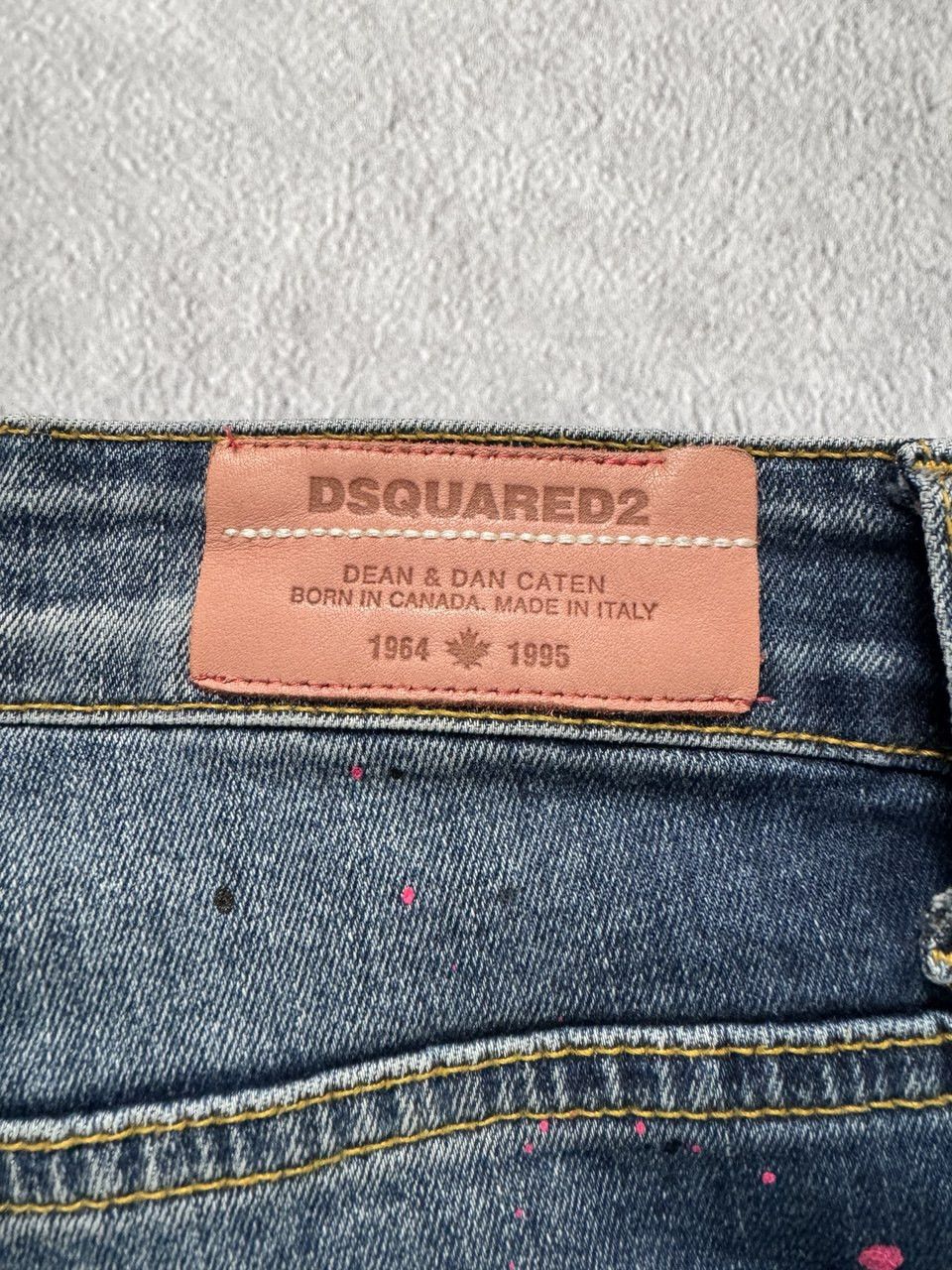 Dsquared2 Dsquared2 Denim Slim Jean Painted Jeans Size US 34 / EU 50 - 4 Thumbnail