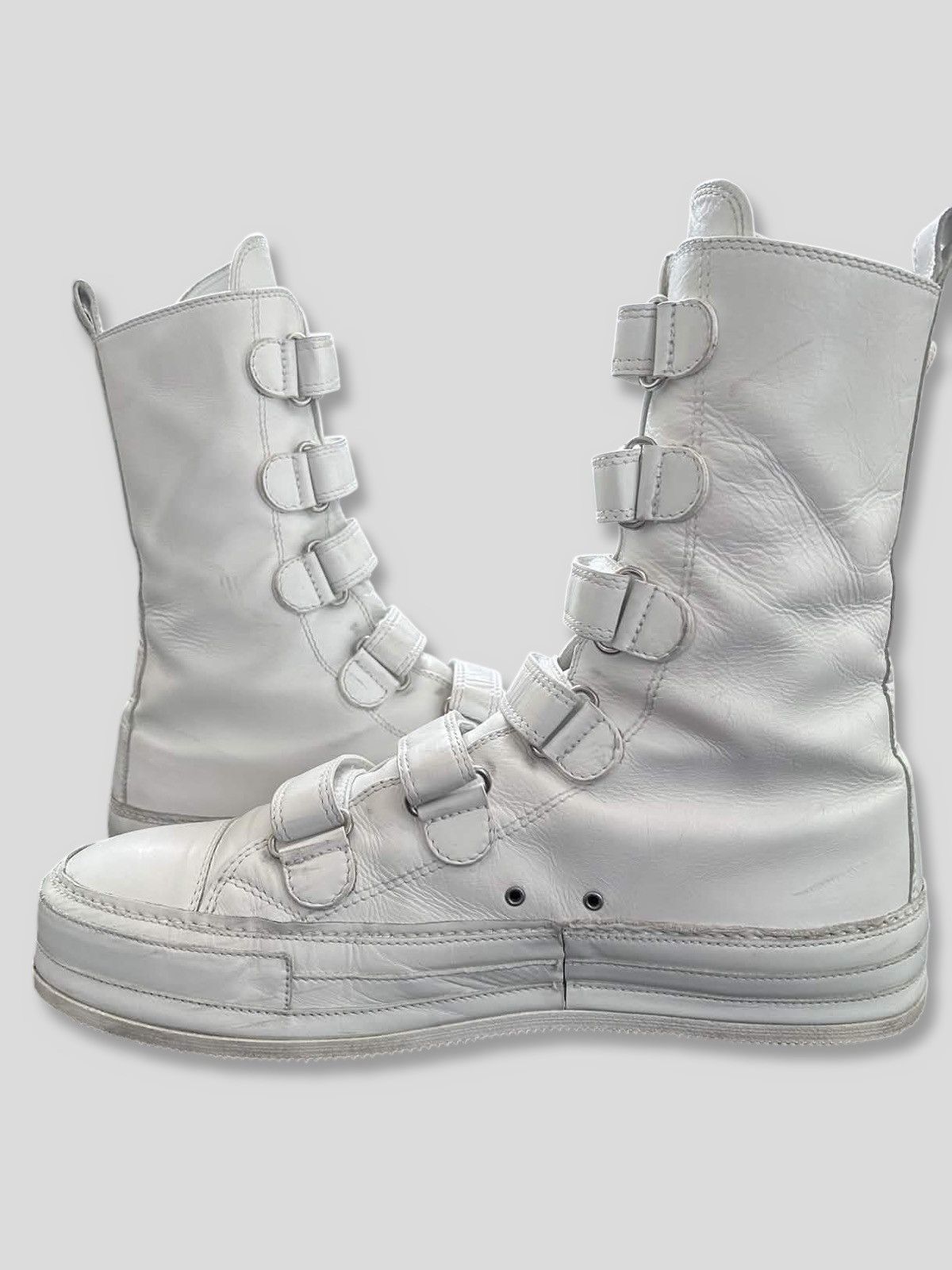 Ann Demeulemeester Ann Demeulemeester White Strap Sneakers Size US 10 / EU 43 - 2 Thumbnail