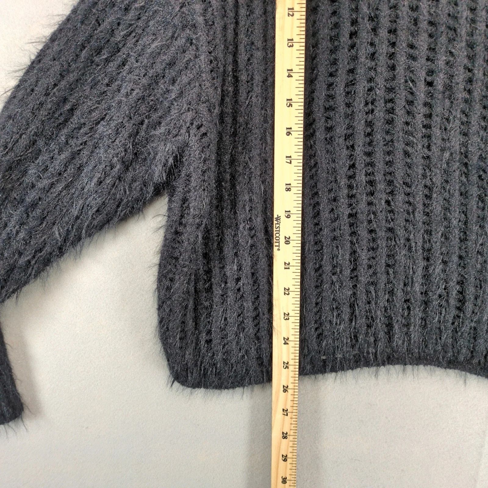 Other NWT Universal Thread Black Fuzzy Open Chunky Knit Sweater XL Size XL / US 12-14 / IT 48-50 - 5 Thumbnail