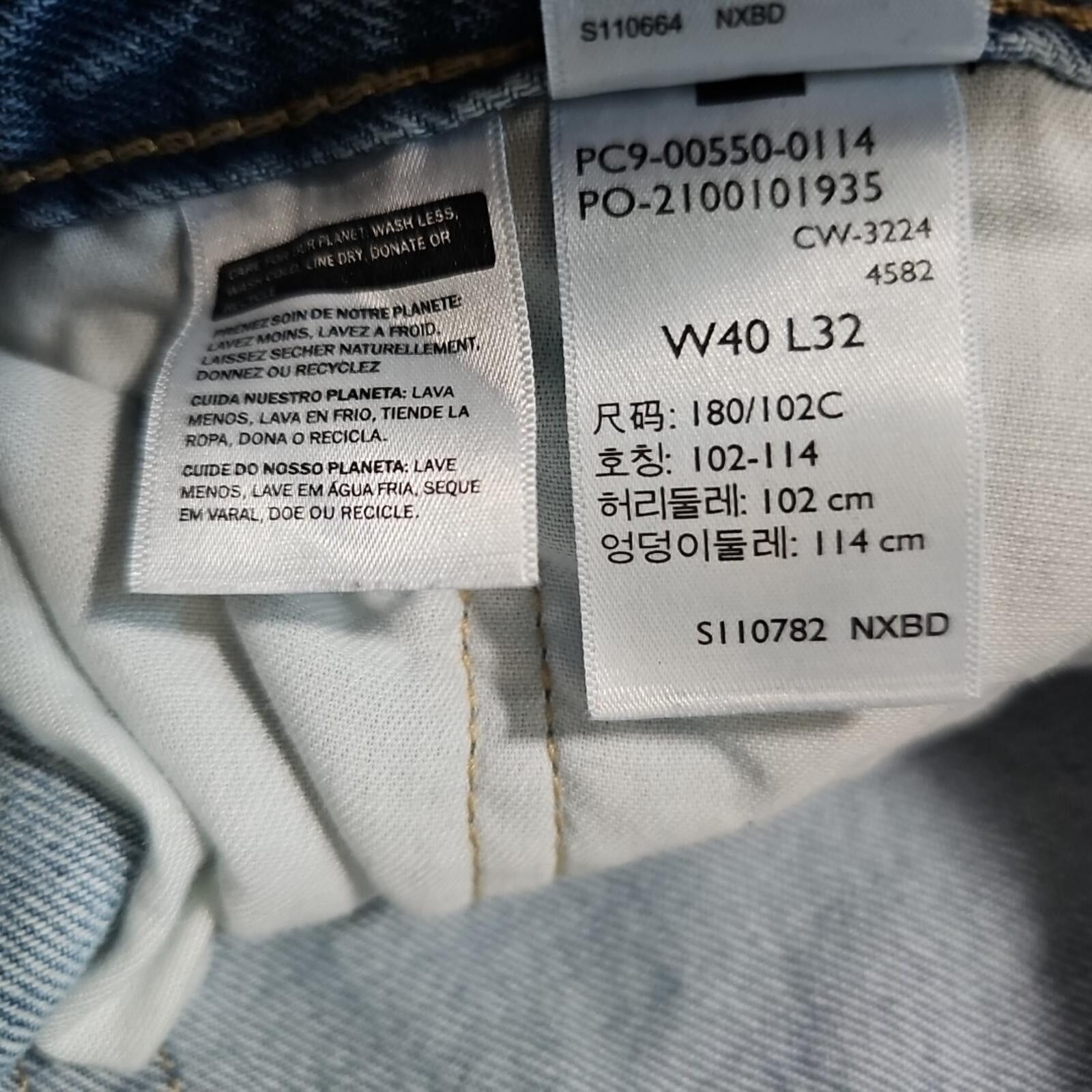 Levi's Levis 550 Jeans Mens 40x32 Blue Denim Straight Leg Lightwash Size US 40 / EU 56 - 4 Thumbnail