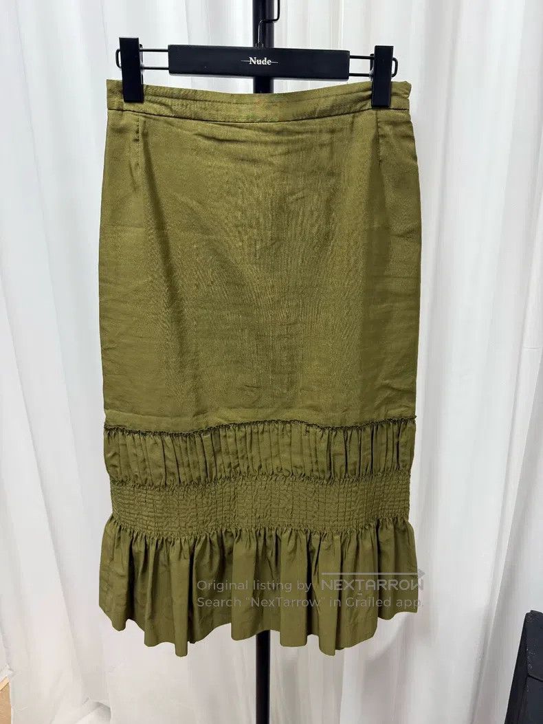 Dries Van Noten DRIES VAN NOTEN Fish Tail Skirt Size 34 Linen Blended Fabr Size 25" / US 0 / IT 36 - 1 Thumbnail