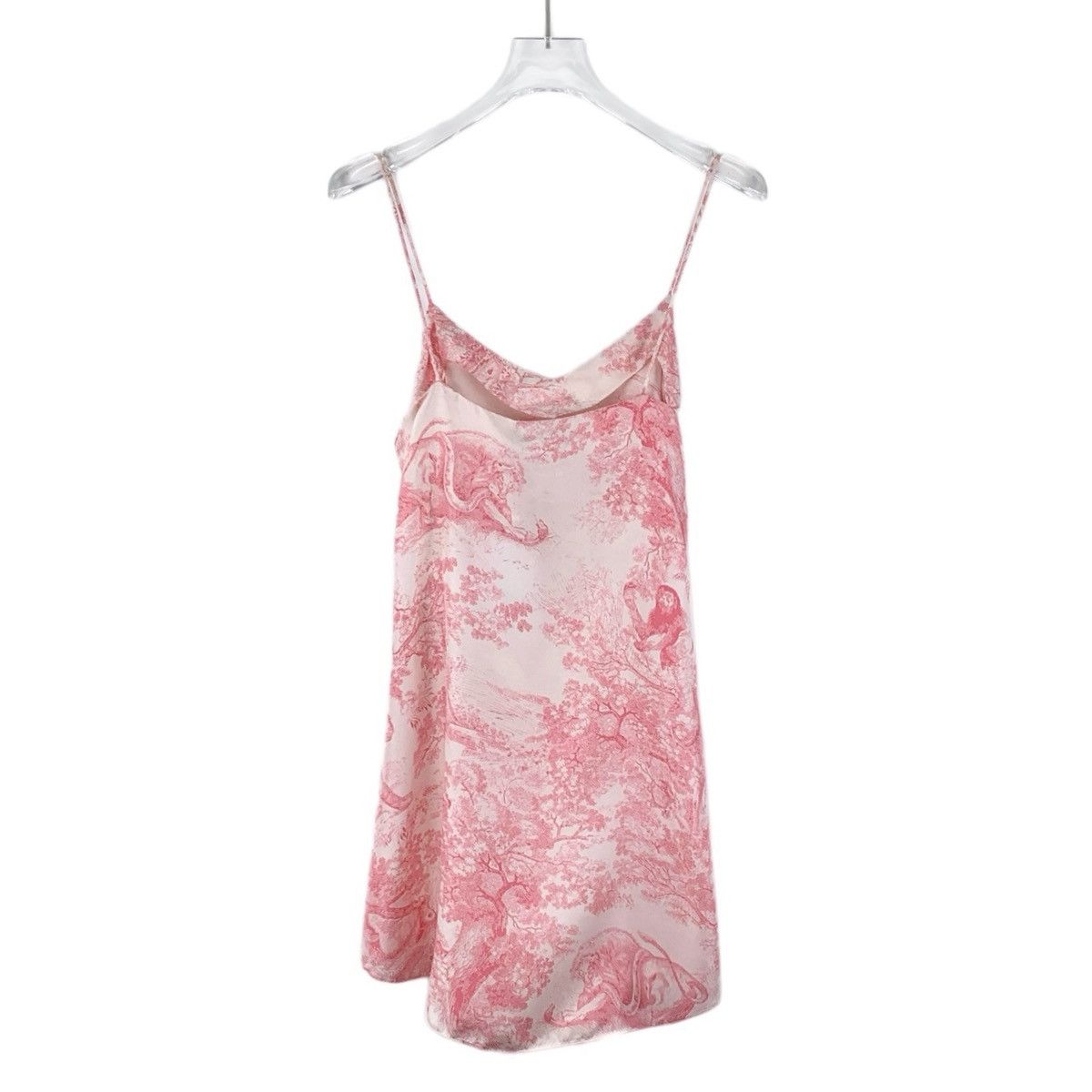 Dior Dior Pink Jungle Animal Printed Silk Camisole Dress K26WX Size XS / US 0-2 / IT 36-38 - 2 Thumbnail