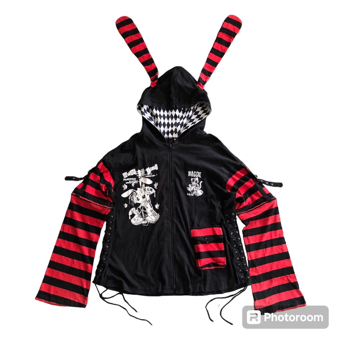 If Six Was Nine GOTHIC PUNK STYLE JAPANESE ZIP HOODIE Size US XL / EU 56 / 4 - 1 Thumbnail