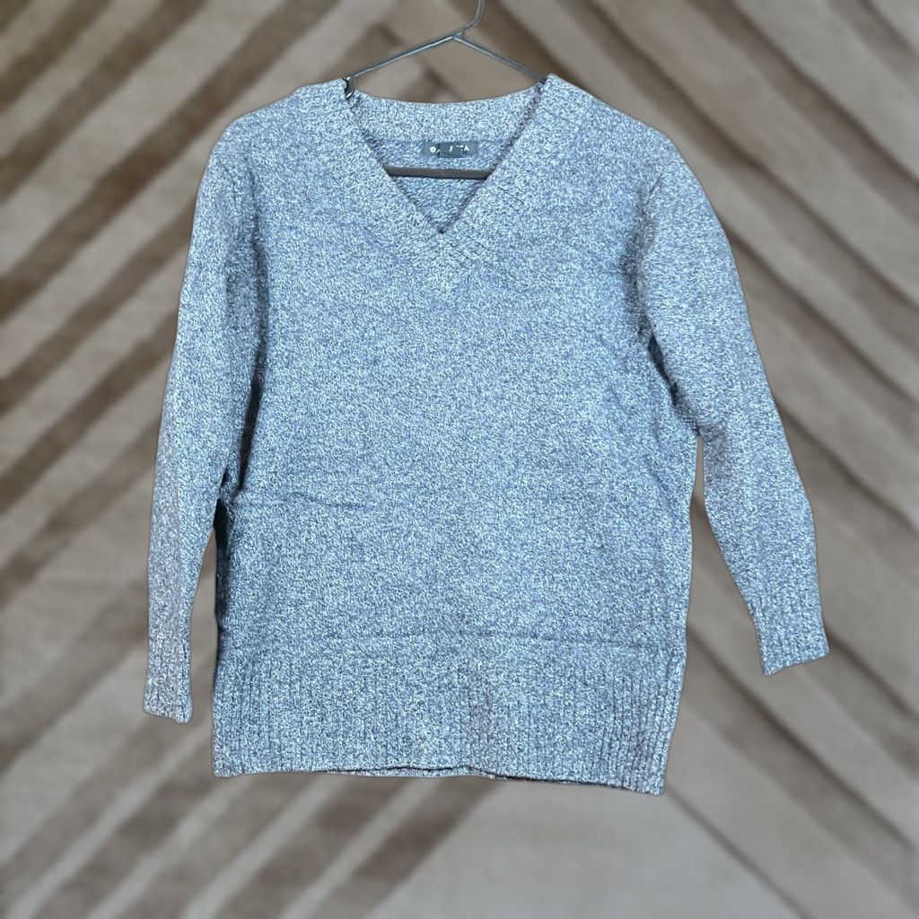 Athleta Athleta Womens Sweater Charcoal Vital V Neck Tunic Pullover Wool Cashmere S Size S / US 4 / IT 40 - 1 Thumbnail