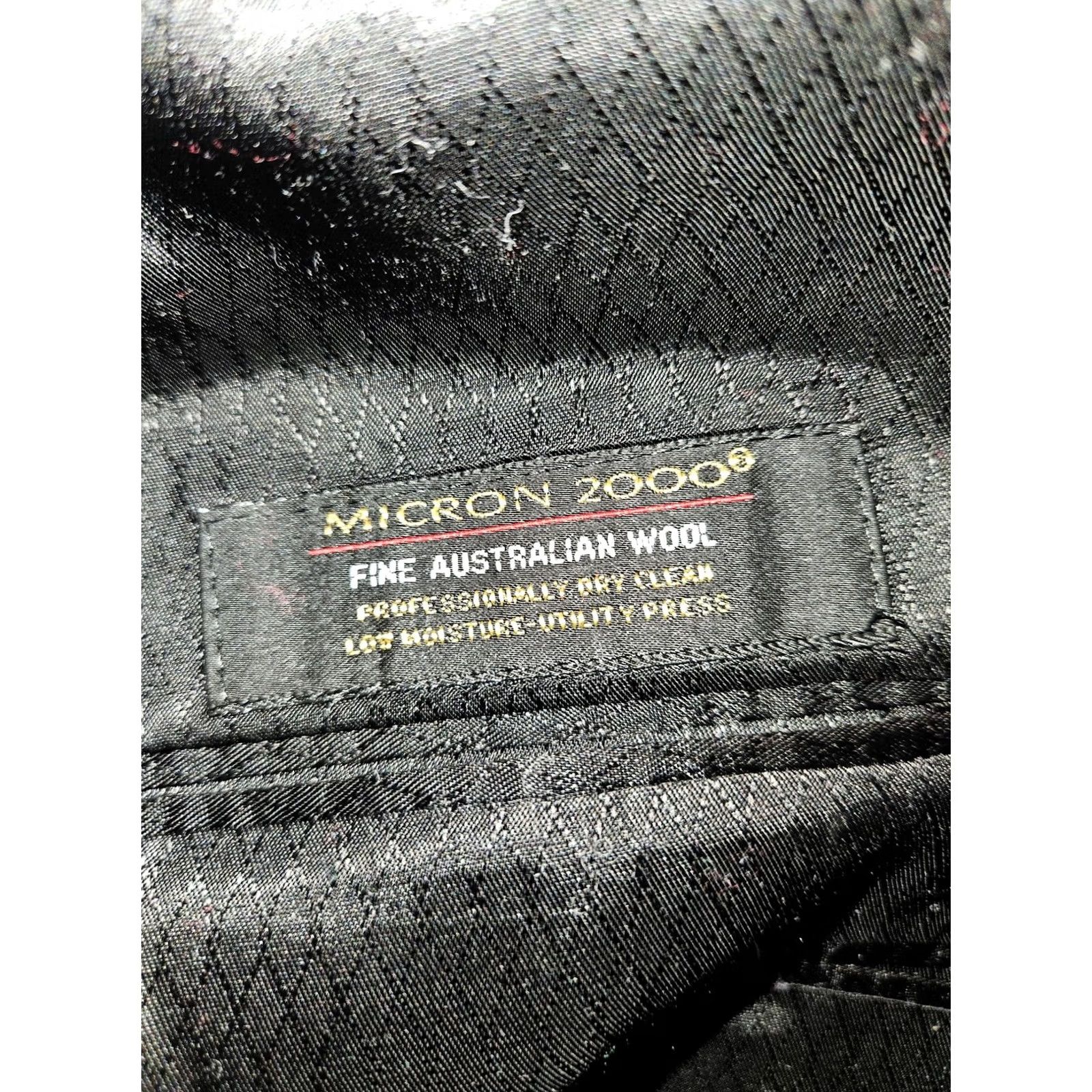 Hart Schaffner Marx VINTAGE Hart Schaffner Marx Blazer Mens 44L Gray Wool Dillard's Micron 2000 Size 44R - 3 Thumbnail