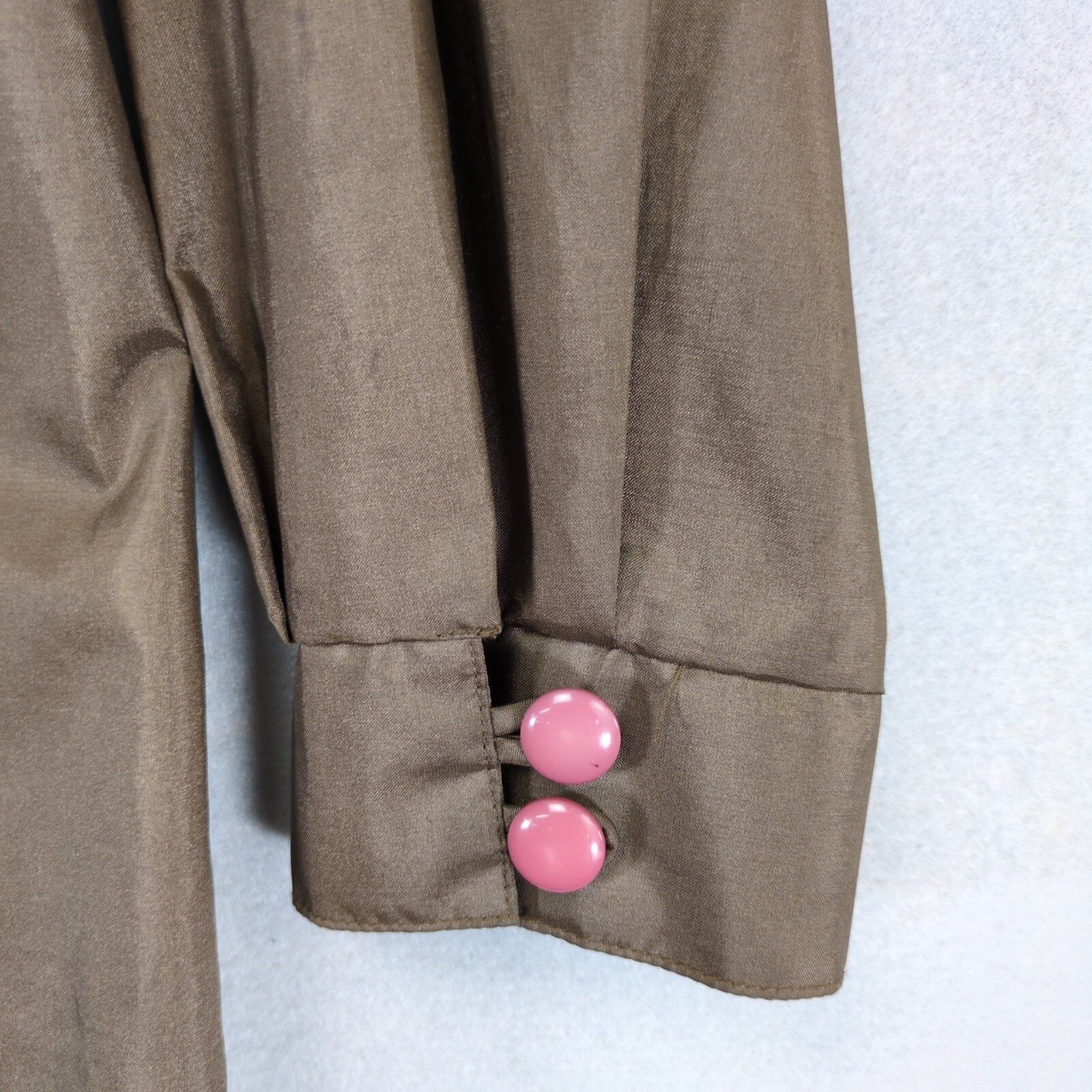 Vintage Alorna Women's 7/8 Classic Brown Rain Trench Coat Jacket Size M / US 6-8 / IT 42-44 - 6 Thumbnail