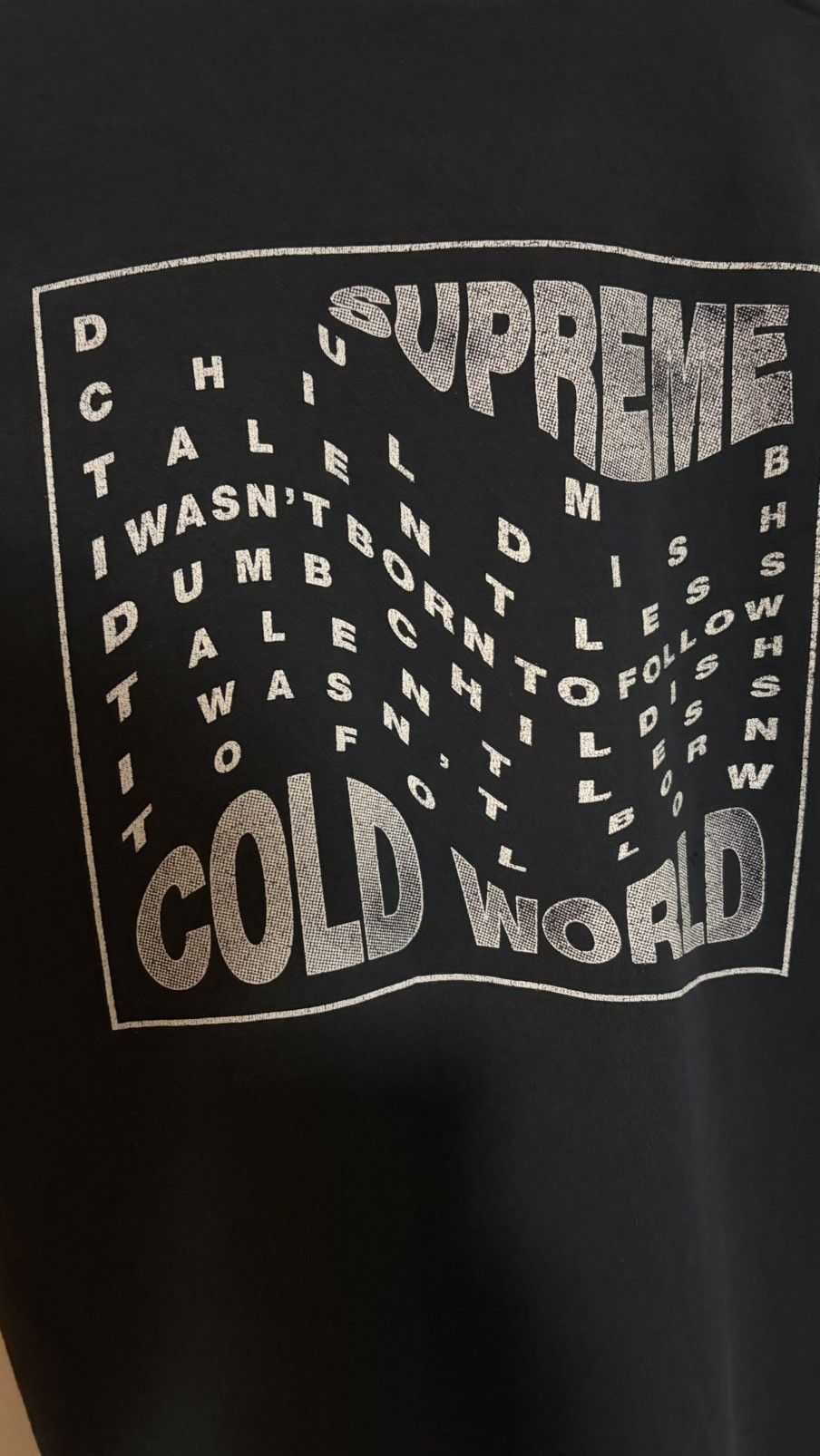 Supreme Supreme Cold World Black T-shirt Size US L / EU 52-54 / 3 - 5 Thumbnail