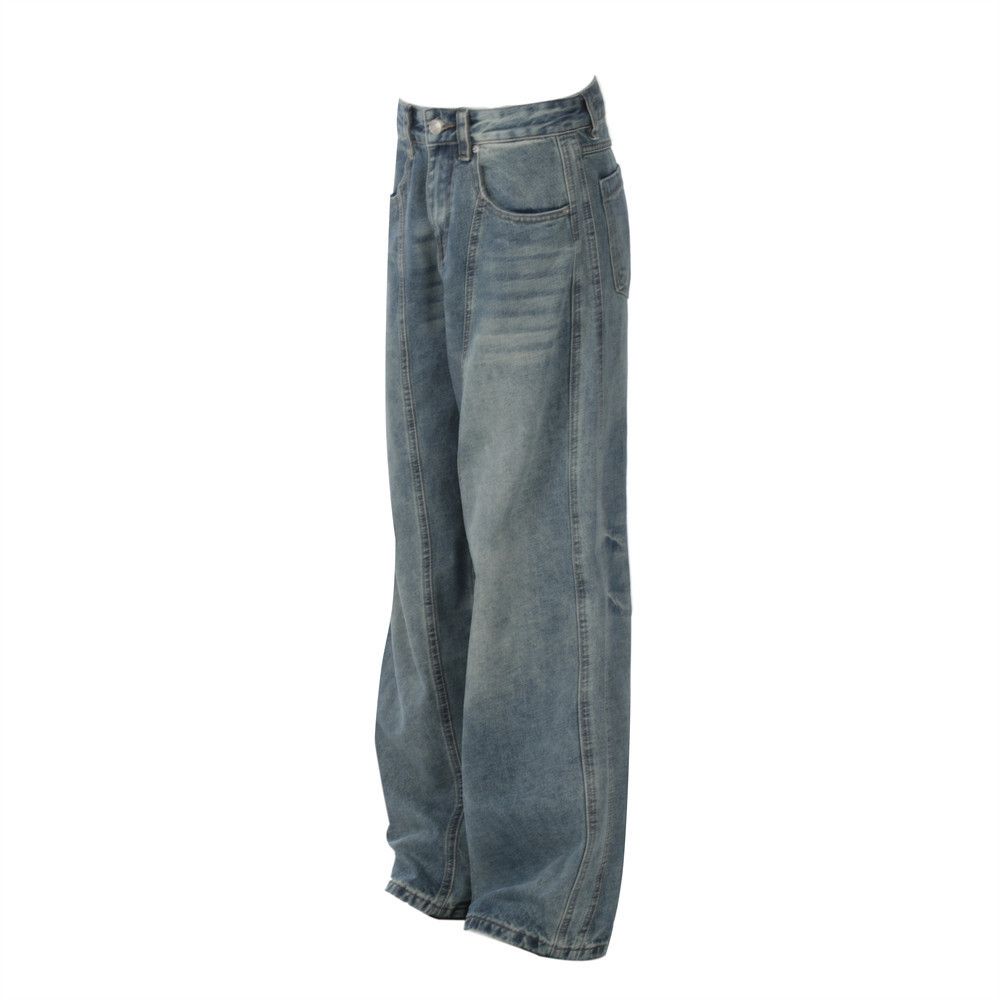 Japanese Brand × Jean American retro washed distressed patchwork jeans Size US 34 / EU 50 - 2 Thumbnail