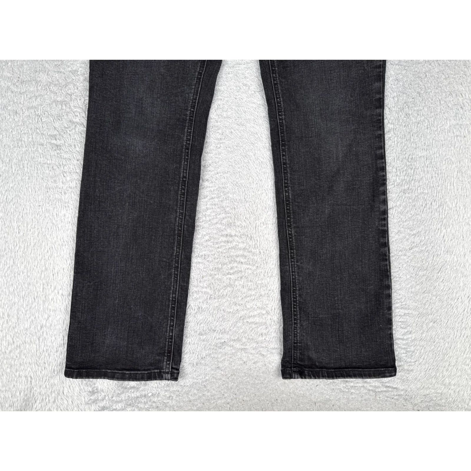 Vintage Maurices Jeans Womens 8 Gray Mid Rise Bootcut 28x31 Charcoal Wash Denim Stretch Size 30" / US 8 / IT 44 - 2 Thumbnail