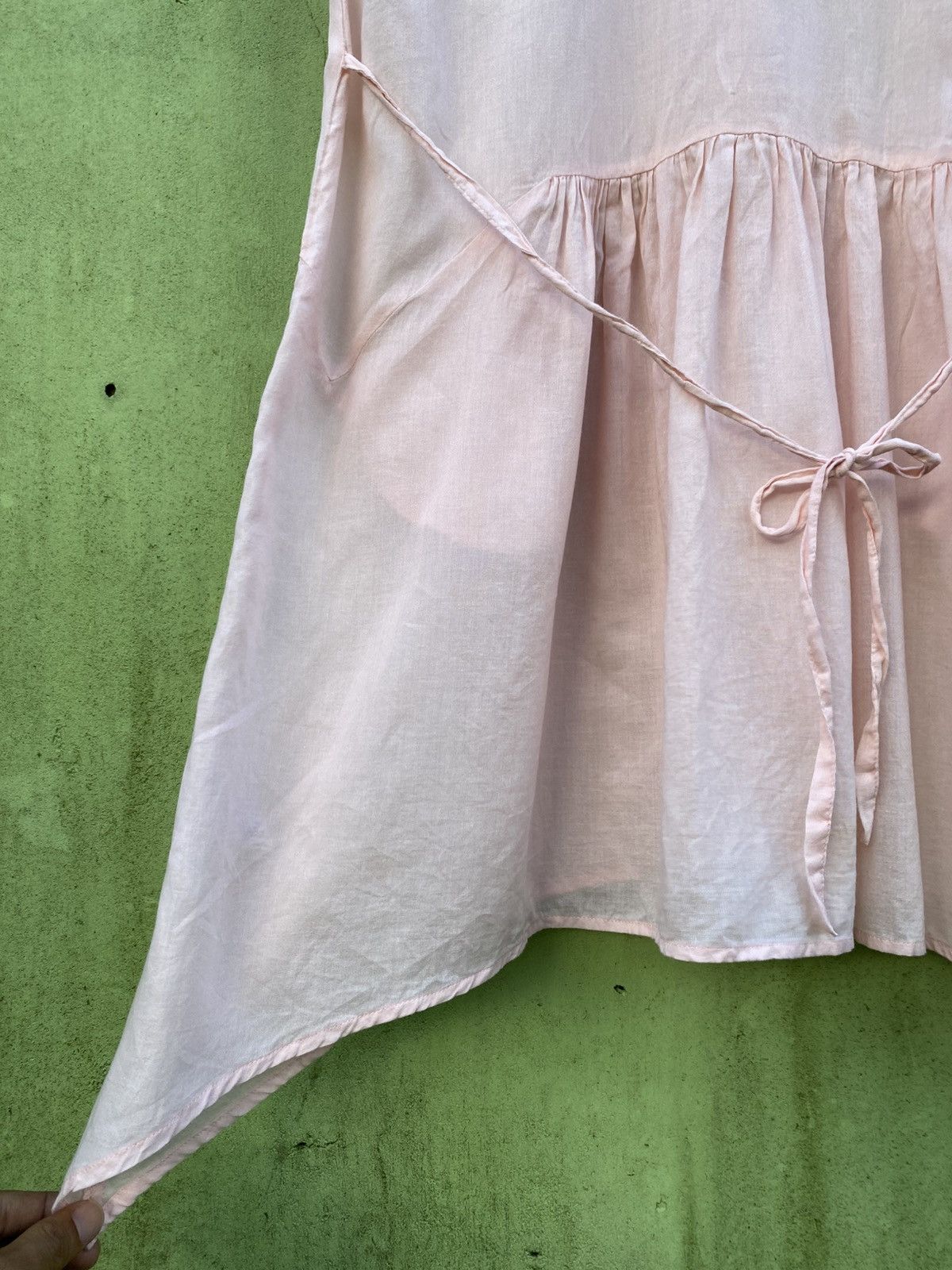 Tsumori Chisato Tsumori Chisato Soft Pink Sleeveless Tunic Dress Waist Tie Size ONE SIZE - 11 Thumbnail