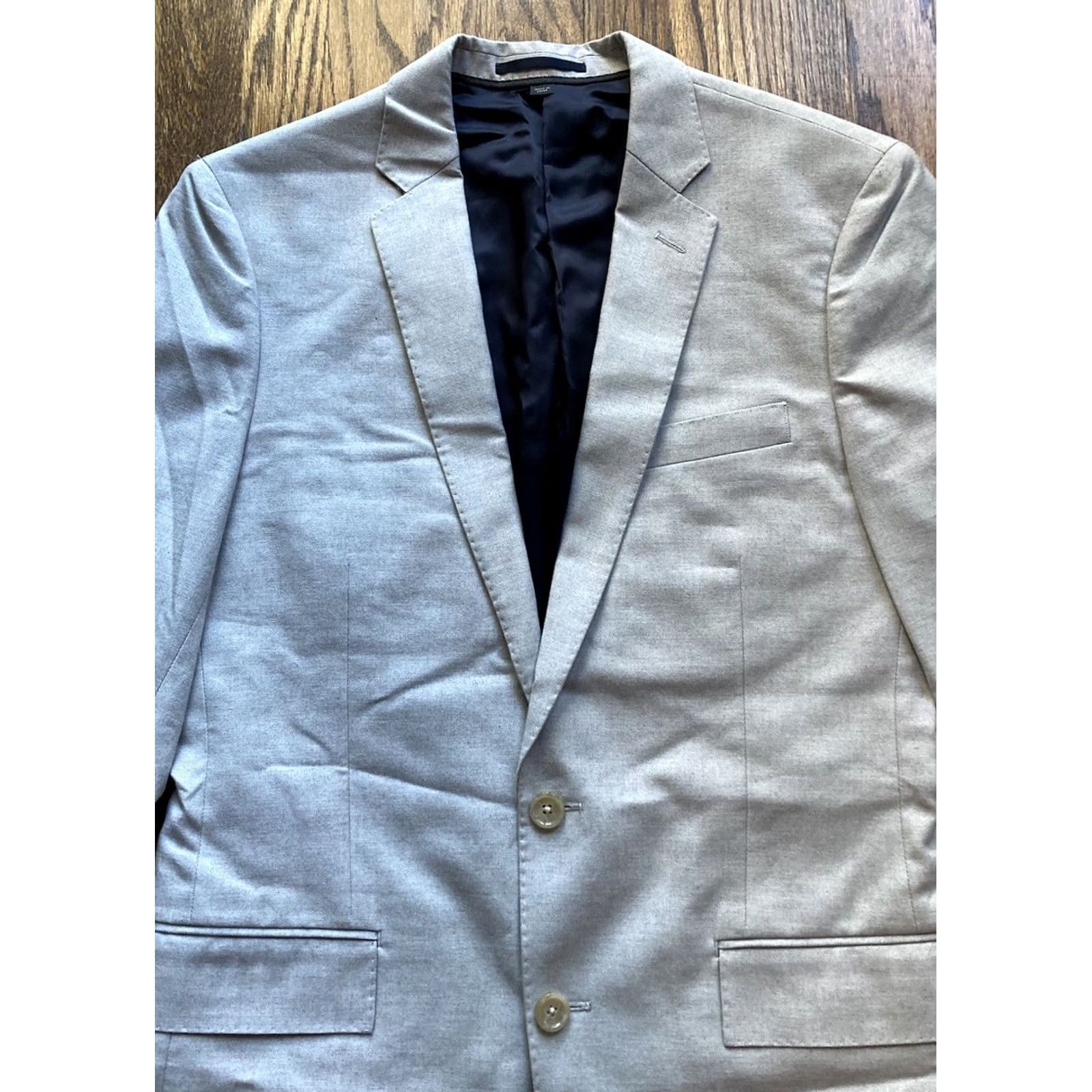 J.Crew J.CREW Blazer Men 38R Gray Cotton Lined Single-Breasted Collared Regular Jacket Coat Size 38R - 4 Thumbnail
