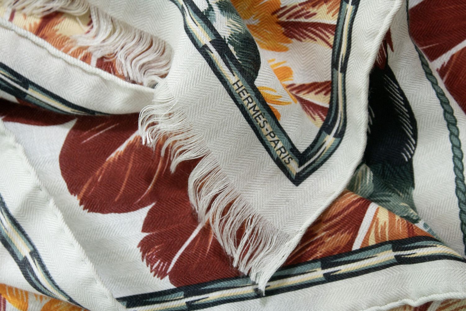 Hermes Hermes, BRAZIL cashmere and silk scarf Size ONE SIZE - 6 Thumbnail
