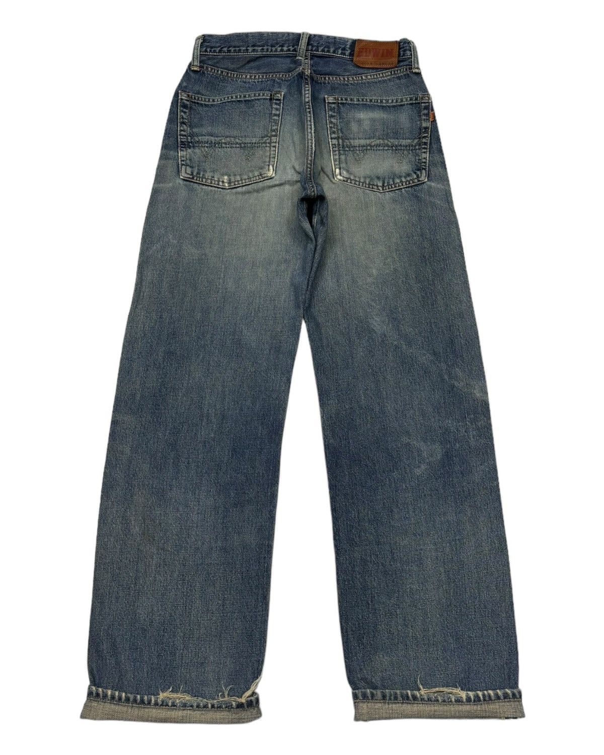 Edwin VINTAGE EDWIN 505x SELVEDGE BAGGY DISTRESS DENIM JEANS Size US 28 / EU 44 - 2 Thumbnail
