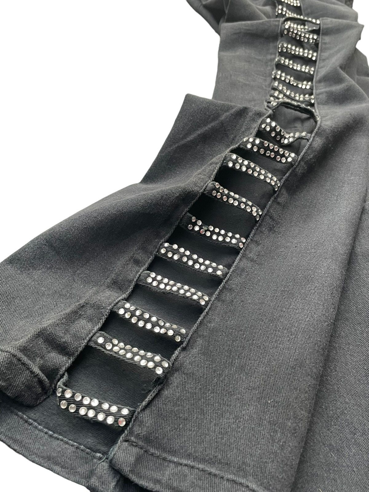 Designer Platinum Plush Flare Custom Denim Size 31" - 6 Thumbnail