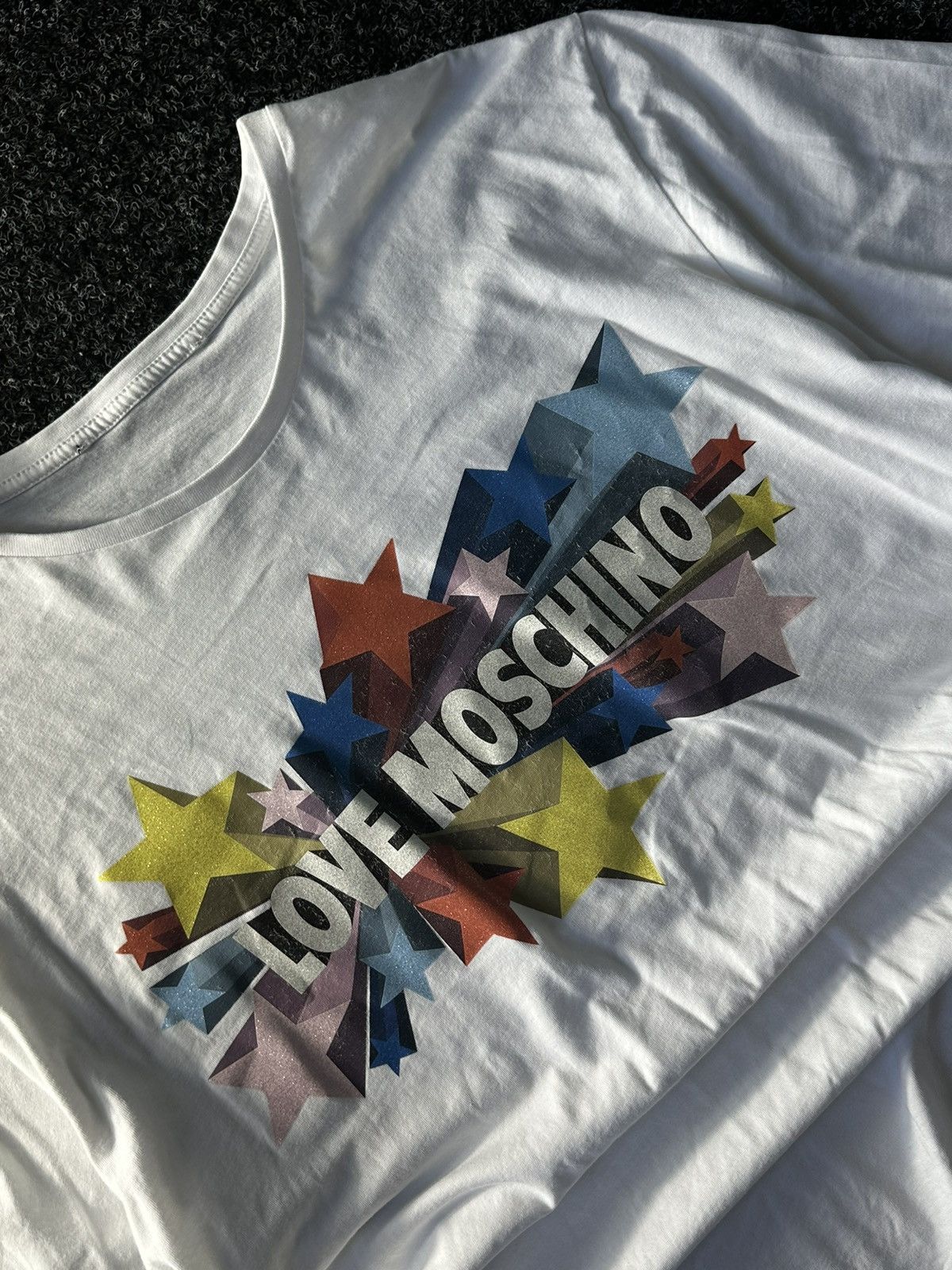 Moschino × Vintage 🚨 RARE MOSCHINO BIG LOGO STAR LOVE BAGGY Size US XL / EU 56 / 4 - 4 Thumbnail