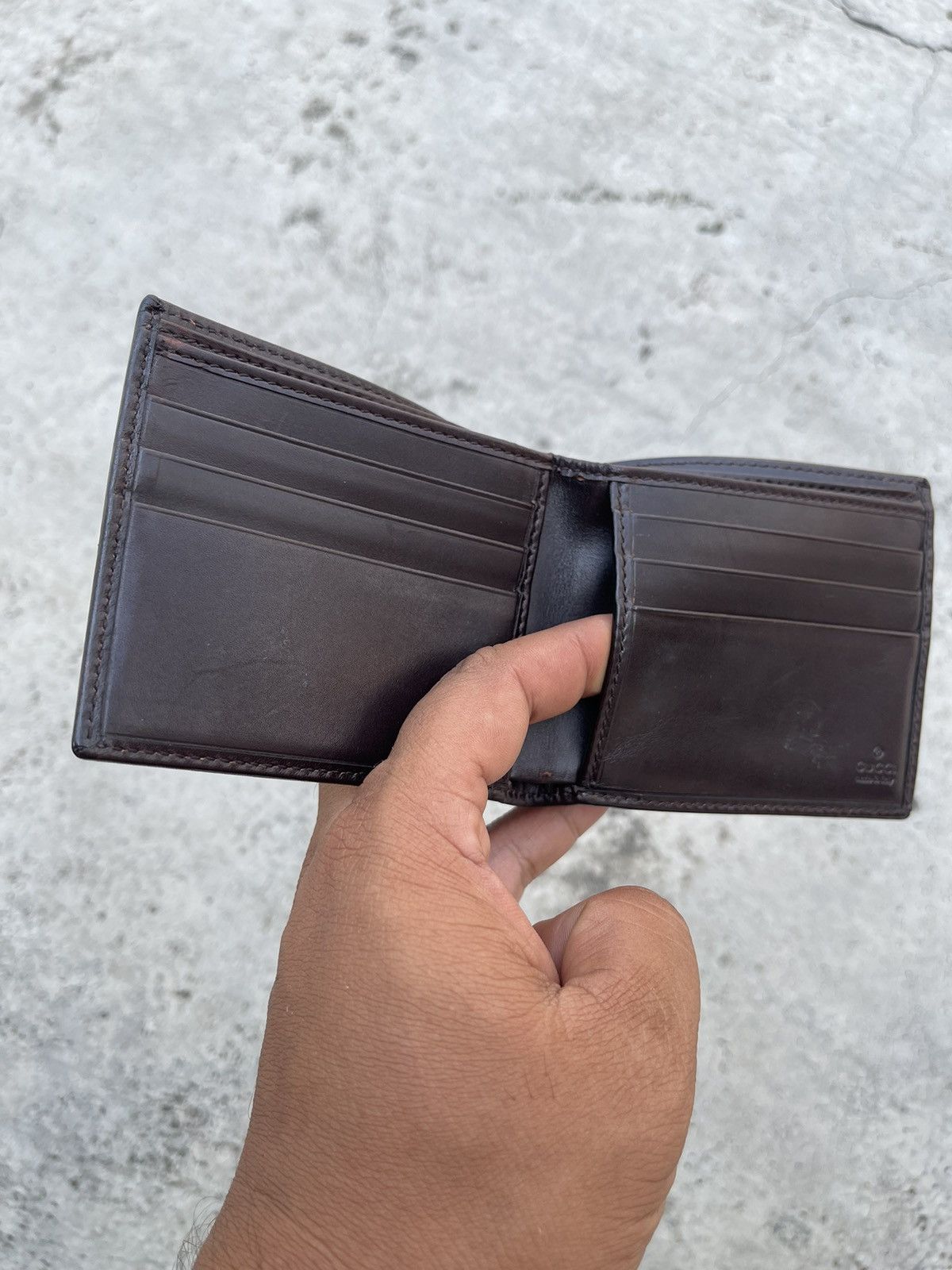 Gucci Gucci Leather Wallet Bifold for Men Made in Italy Size ONE SIZE - 7 Thumbnail