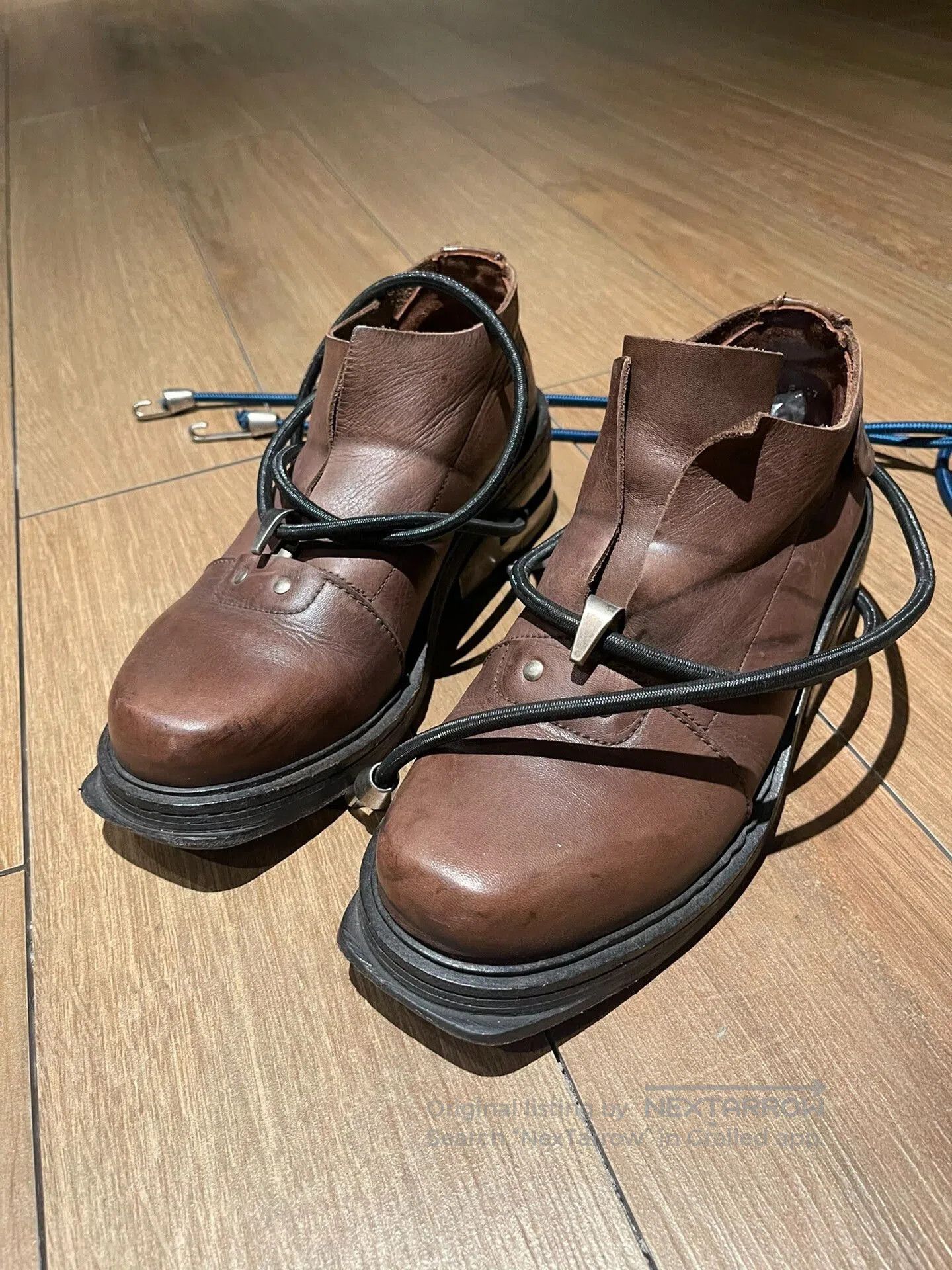 Dirk Bikkembergs rare dirk bikkembergs wire boots brown. Size US 9 / EU 42 - 2 Thumbnail