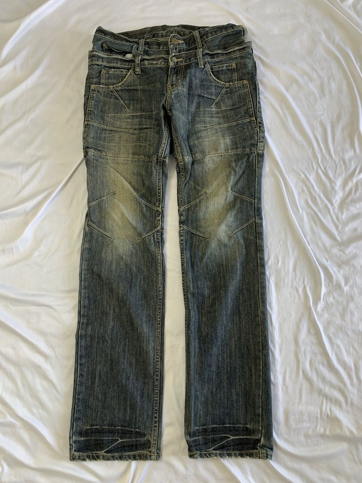 PPFM PPFM double waist punk distressed denim jeans Size US 32 / EU 48 - 5 Thumbnail