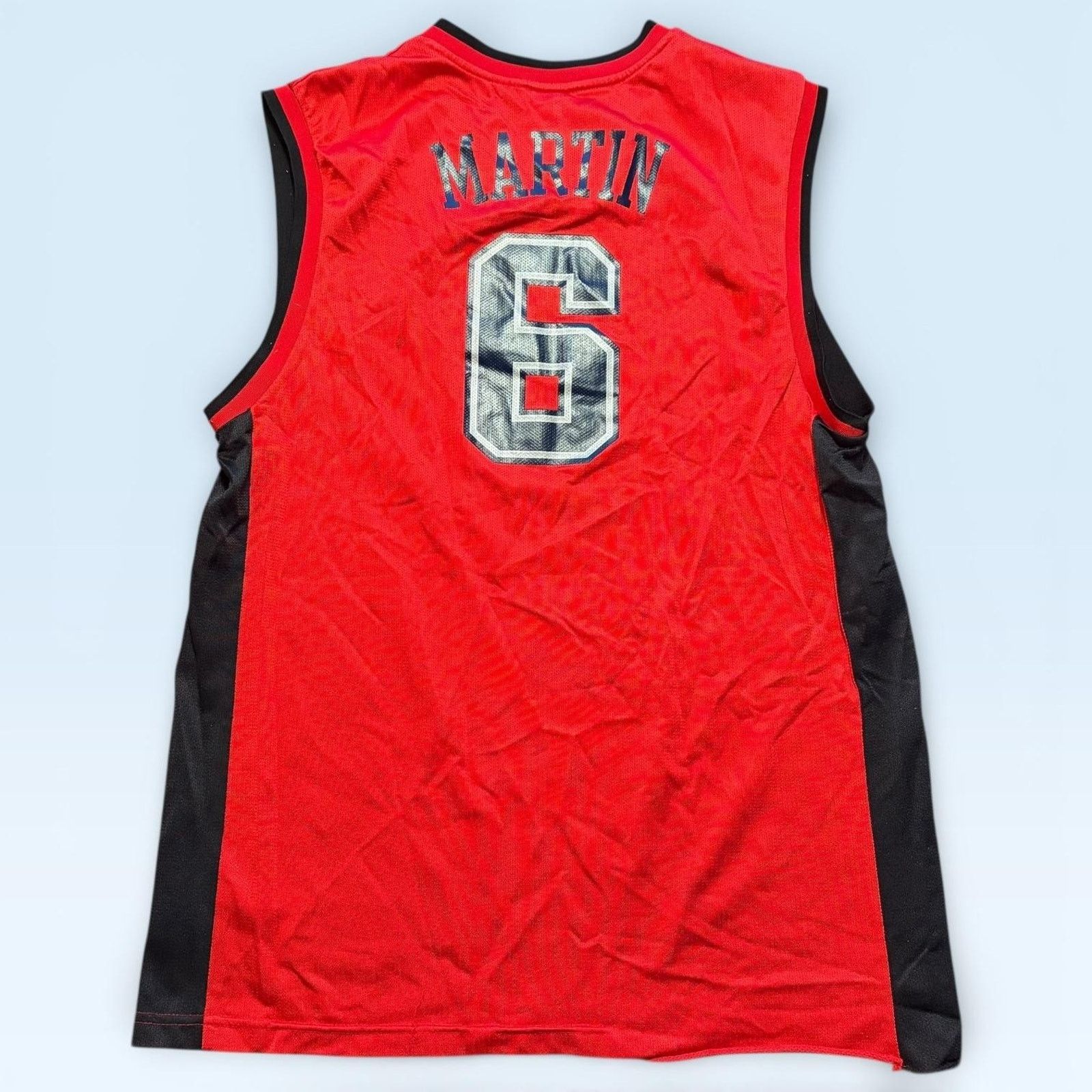 New Jersey Nets Jersey Mens L NBA Reebok Kenyon Martin 6
