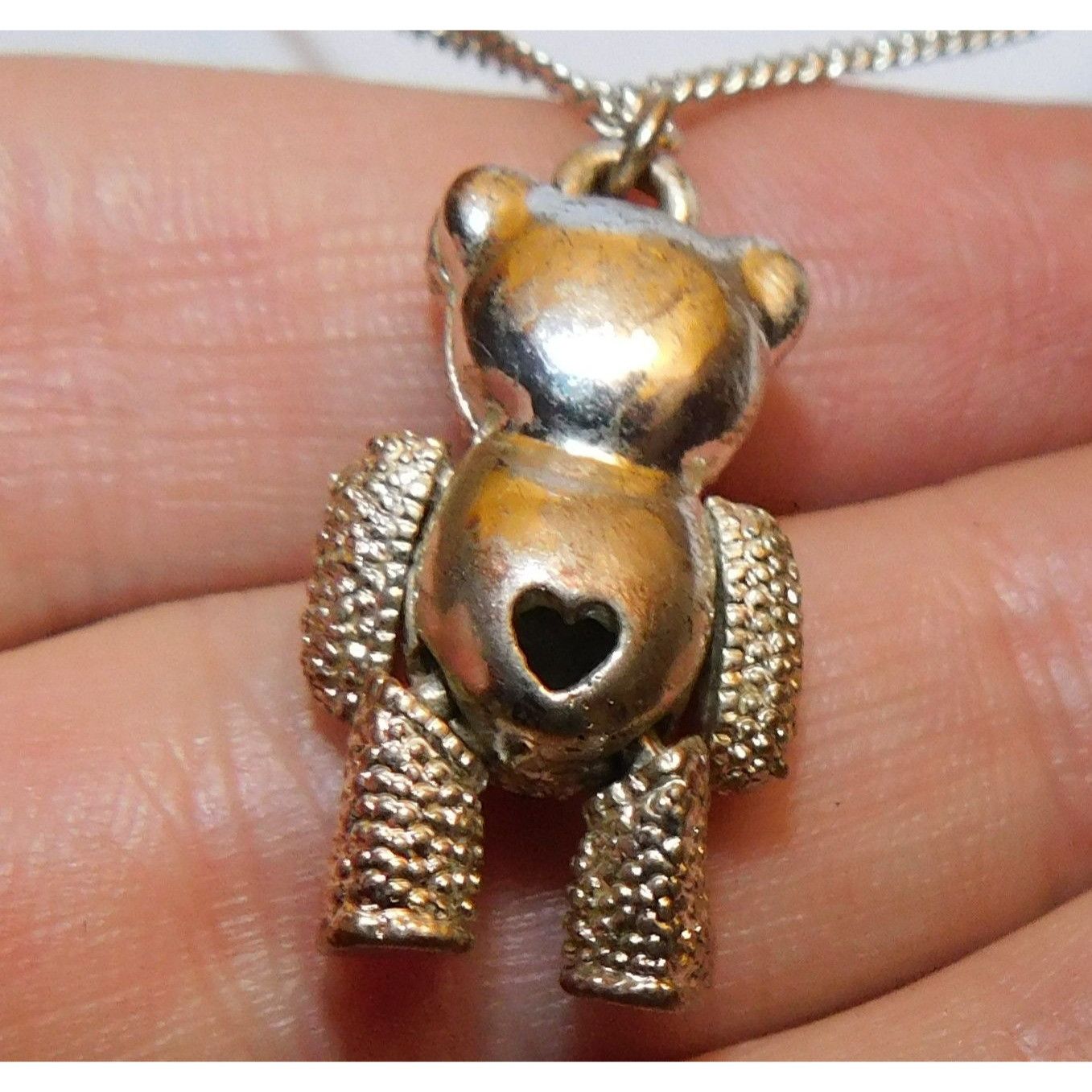 Other Articulated Rhinestone Bear Pendant Necklace Size ONE SIZE - 2 Thumbnail