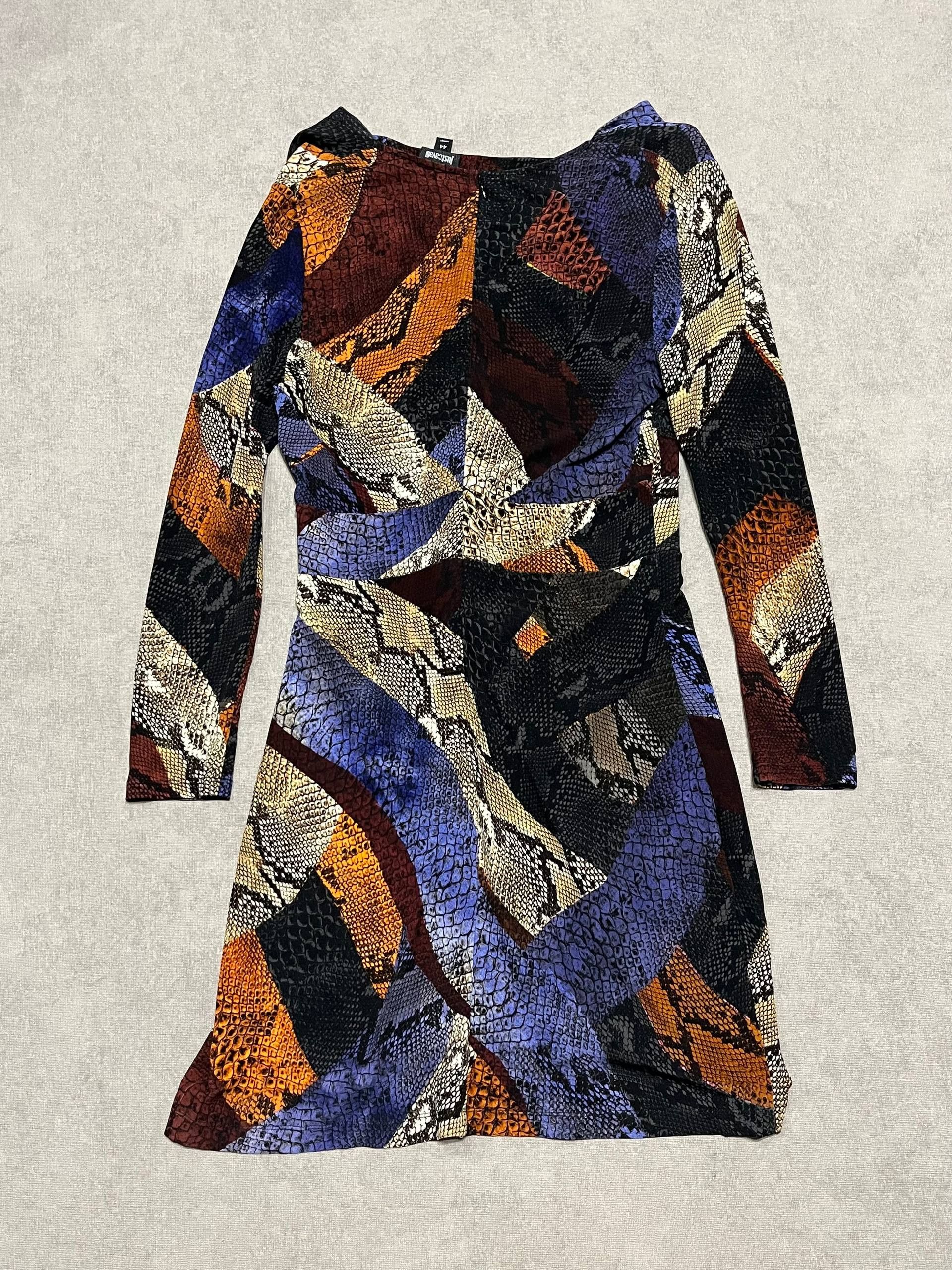 Just Cavalli ROBERTO JUST CAVALLI Snake Print Long Sleeve Dress Sz44 Size M / US 6-8 / IT 42-44 - 3 Thumbnail